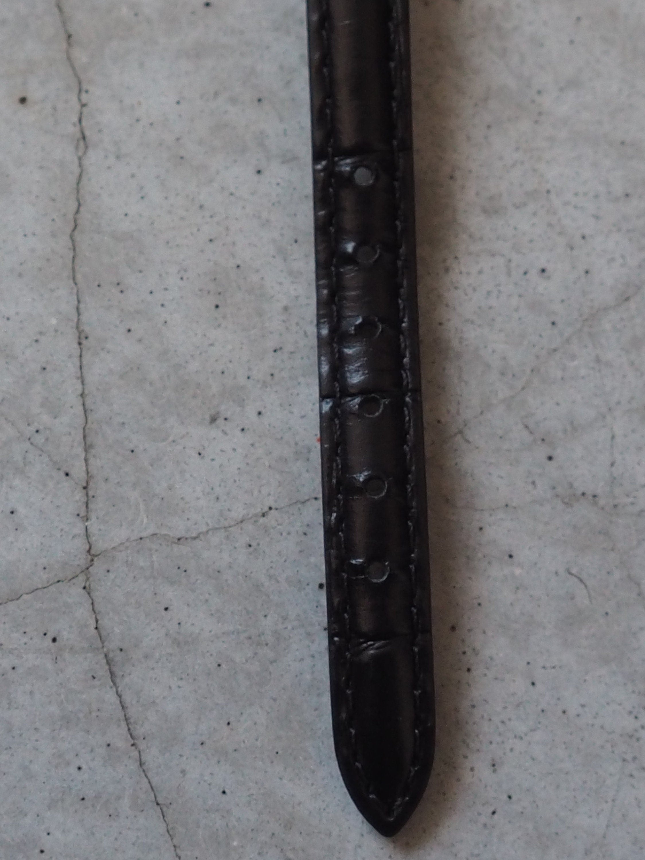 OMEGA DE VILLE Watch Silver Color Stainless steel Black Leather Ladies Vintage Antique Authentic