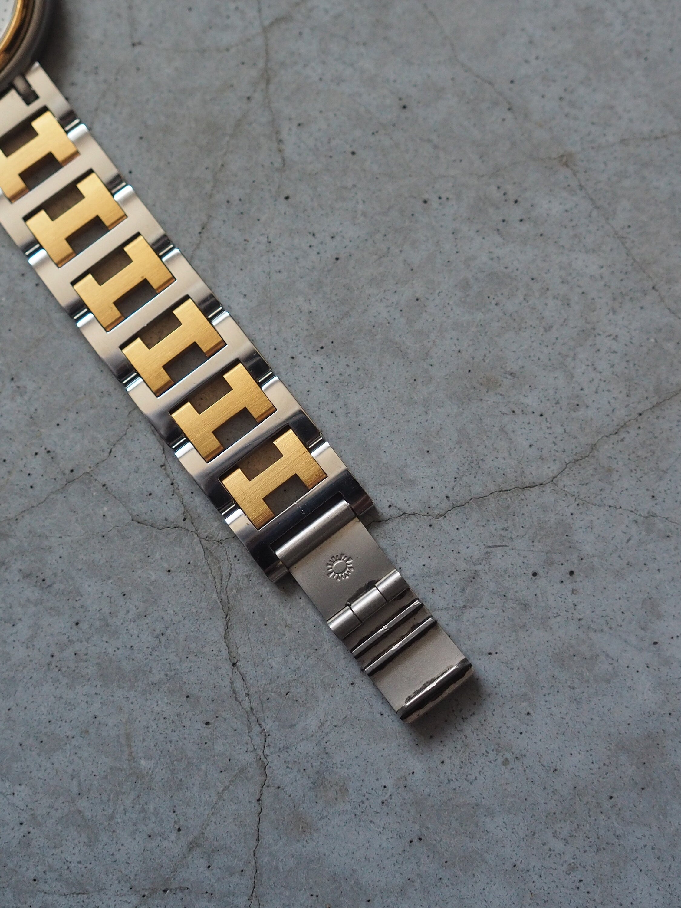 HERMES Windsor Watches Stainless Steel Ladies Watch Wristwatch Silver Gold Quartz Unisex Vintage