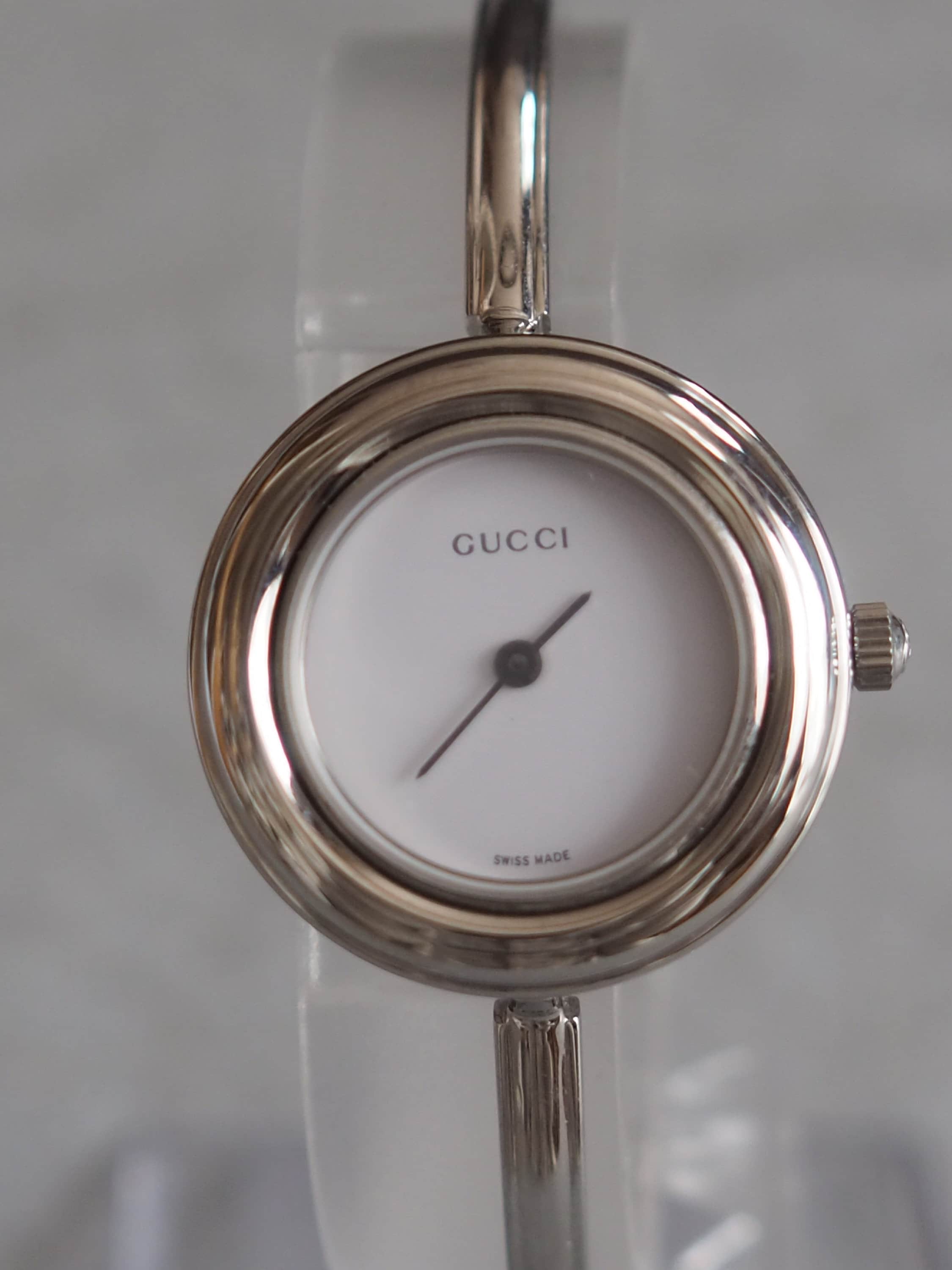 GUCCI Accessories Change Bezel 9 colors Bangle watch Wristwatch Silver