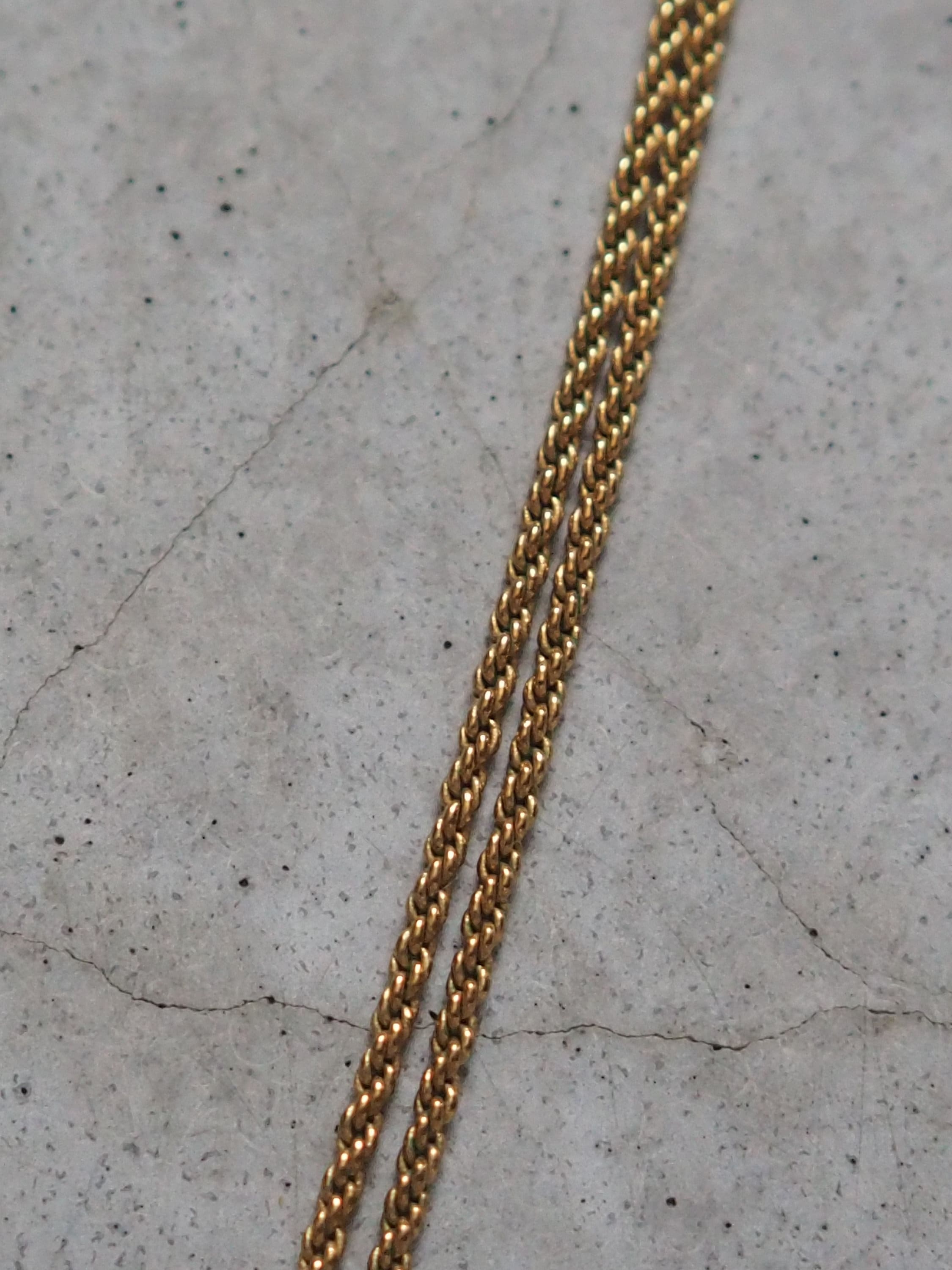 Christian Dior Necklace CD Logo Rhinestone Vintage Metal Gold Box Authentic