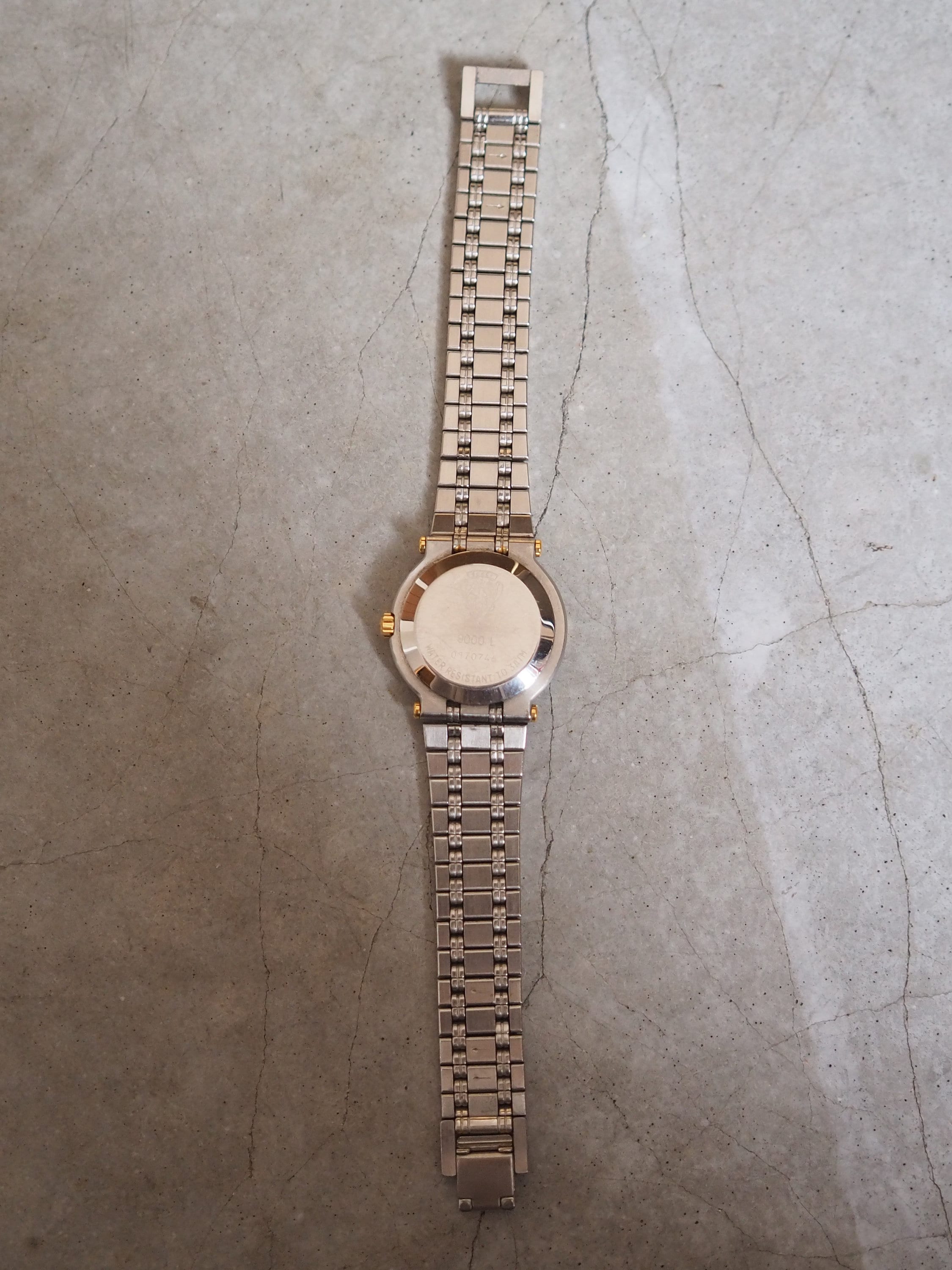 GUCCI Watch Wristwatch 11P Diamond GG Gold Silver Stainless steel Old Vintage Authentic