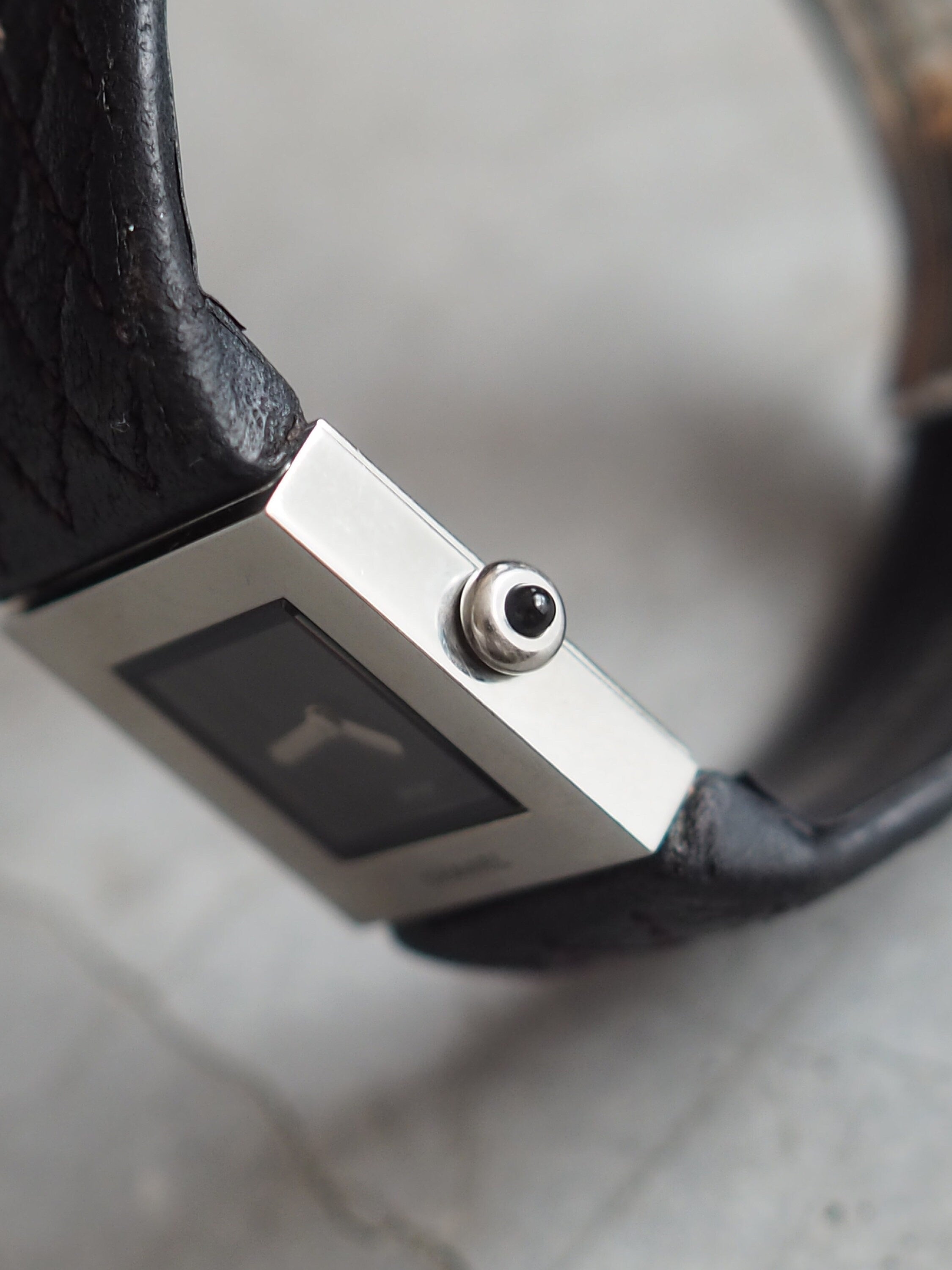 CHANEL Matelasse Watch Steel Leather Quartz Ladies Silver Leather Wristwatch Vintage Authentic