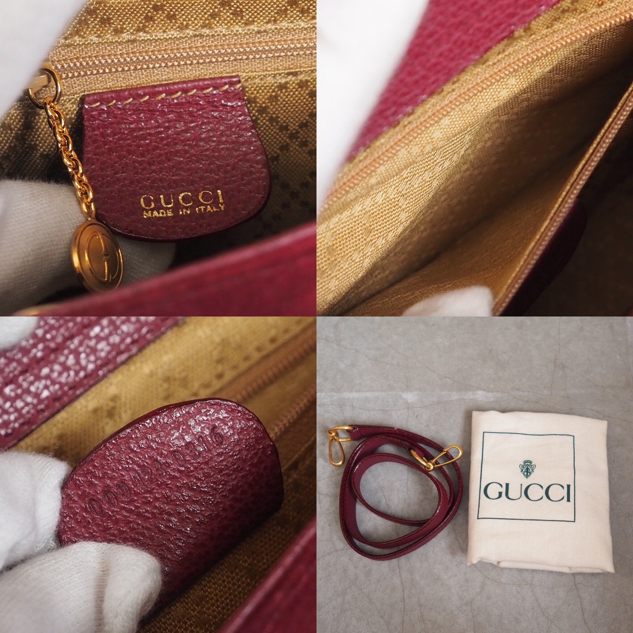 GUCCI Bamboo Hand Shoulder 2way Bag Suede Purple Pink Vintage Authentic