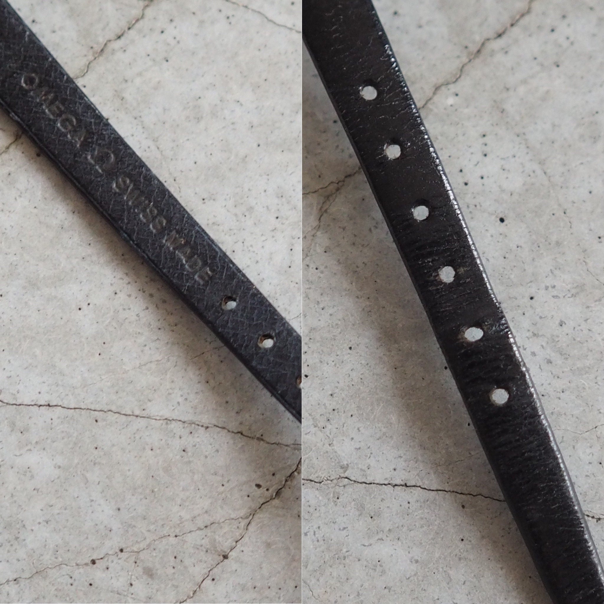 OMEGA DE VILLE Watch Silver Color Stainless steel Black Leather Ladies Vintage Antique Authentic