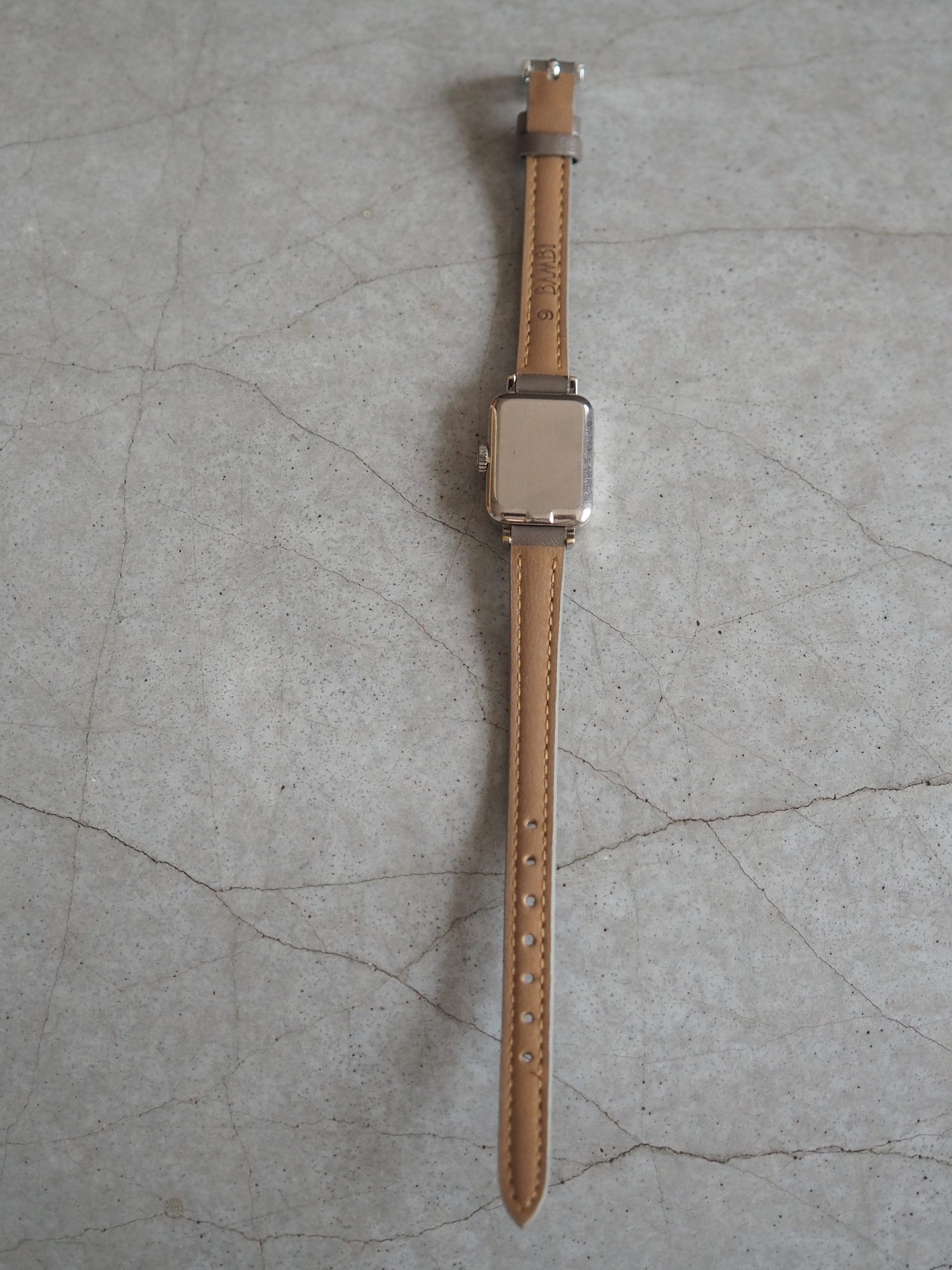 OMEGA DE VILLE Watch Silver Color Stainless steel Gray Leather Ladies Vintage Antique Authentic