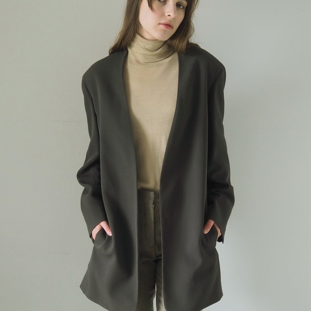 HERMES エルメス マルジェラ期 ヴァルーズ ノーカラー ジャケット
