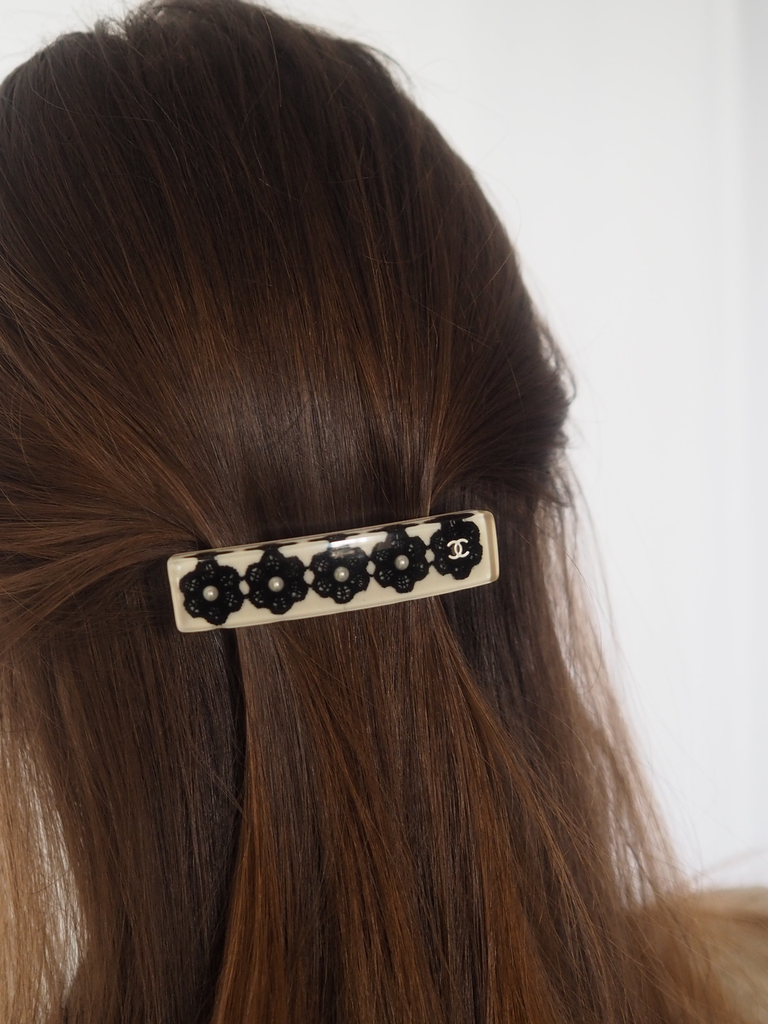 CHANEL COCO Flower Lace Hair Barrette