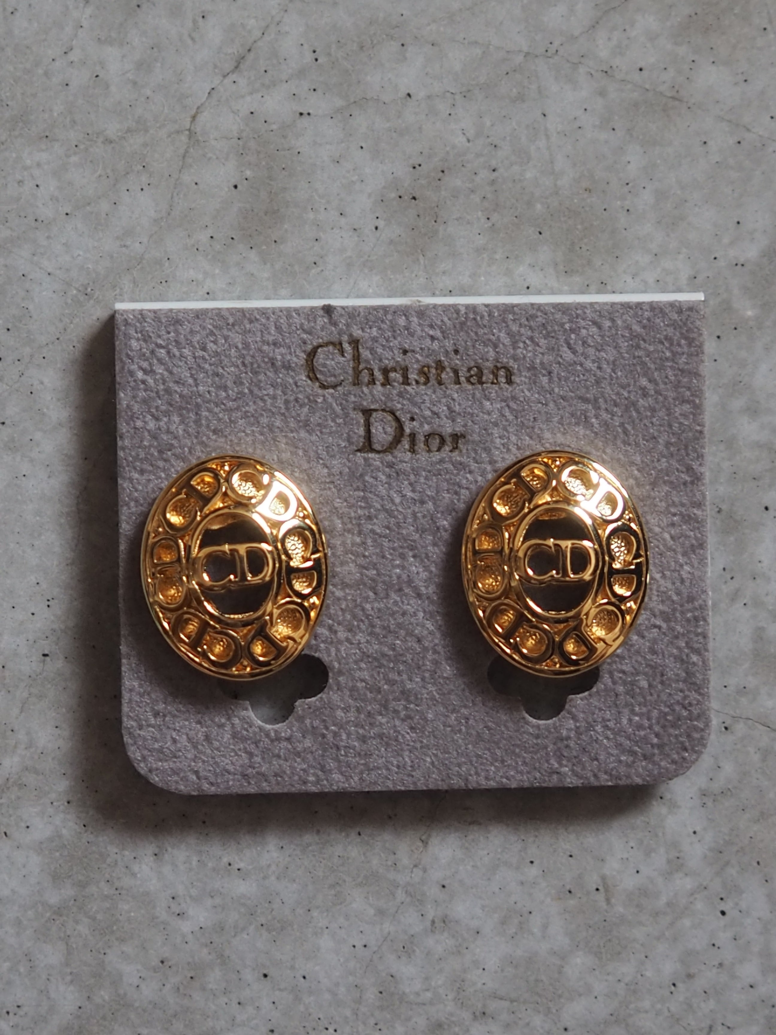 Christian Dior CD Logo earrings