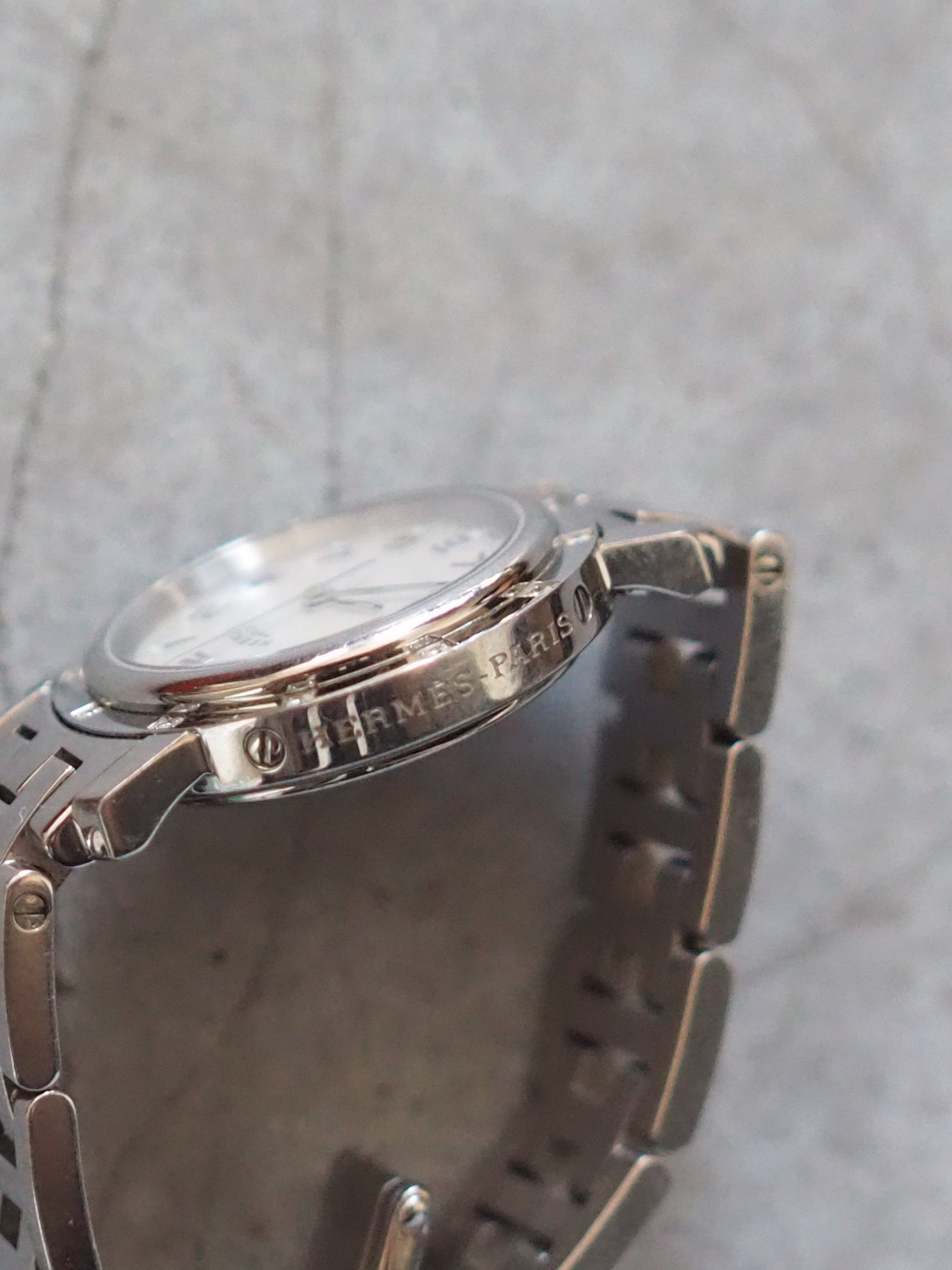 HERMES Clipper Diamond Shell Watch