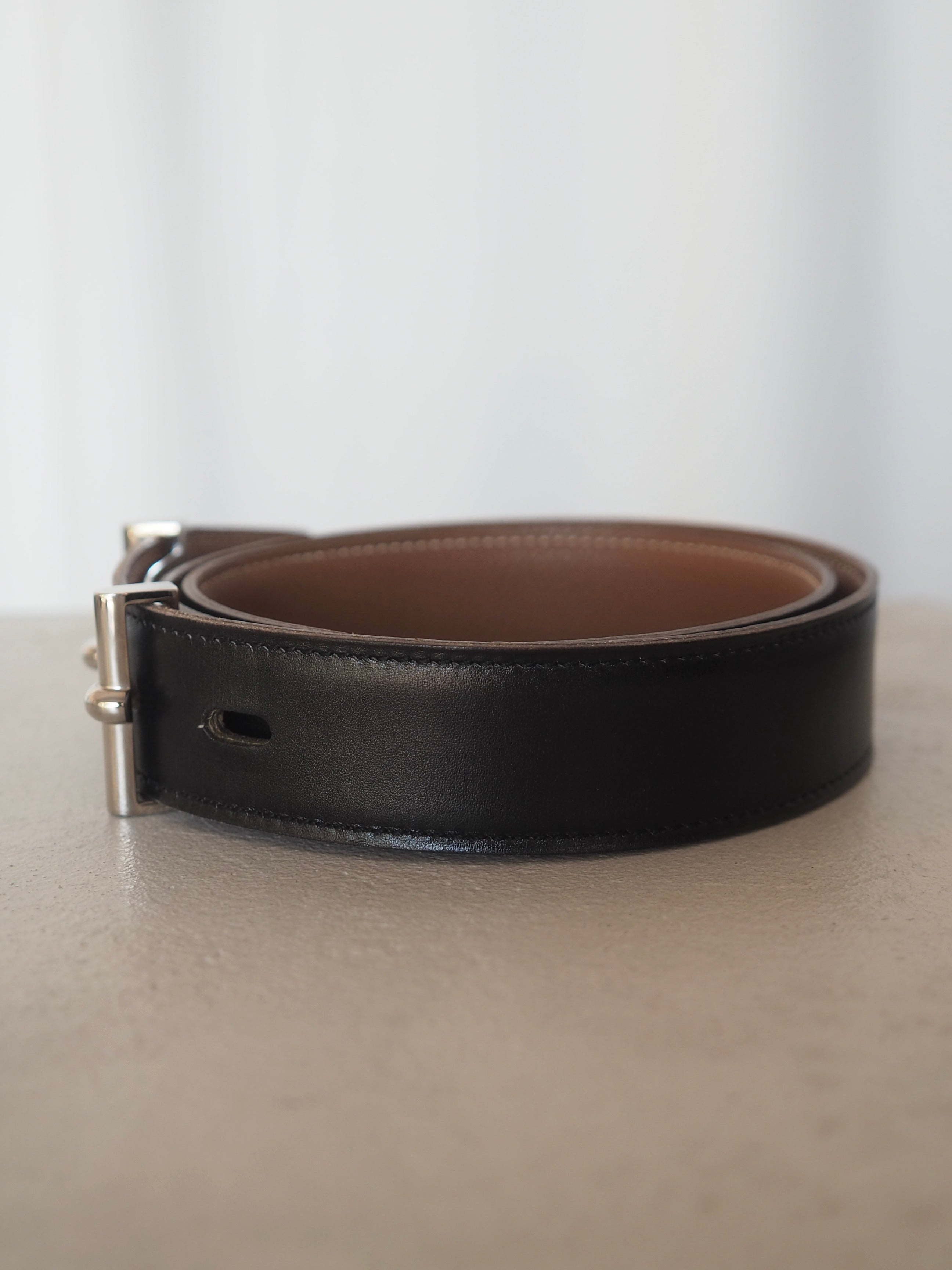HERMES エルメス マルジェラ期 リバーシブル ベルト 70 シルバー