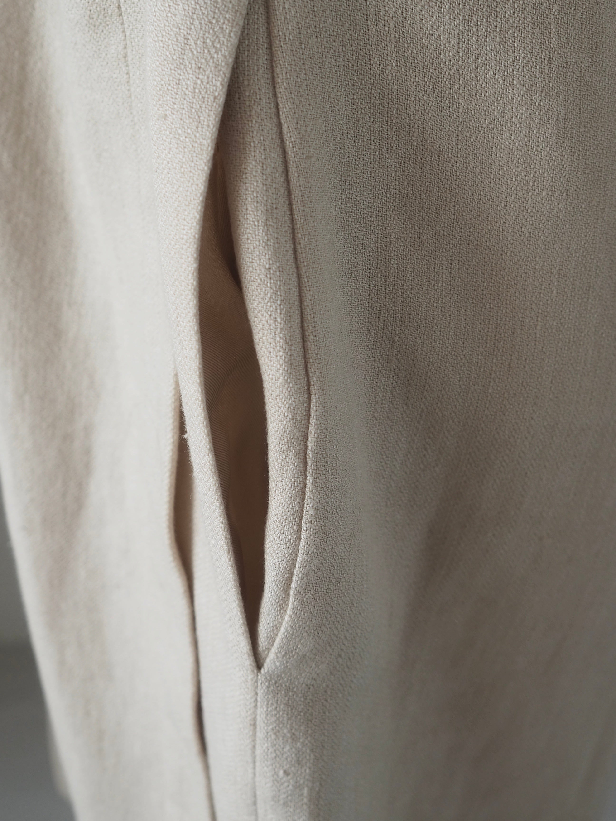 HERMÈS by Martin Margiela Leather Belt Linen Gilet