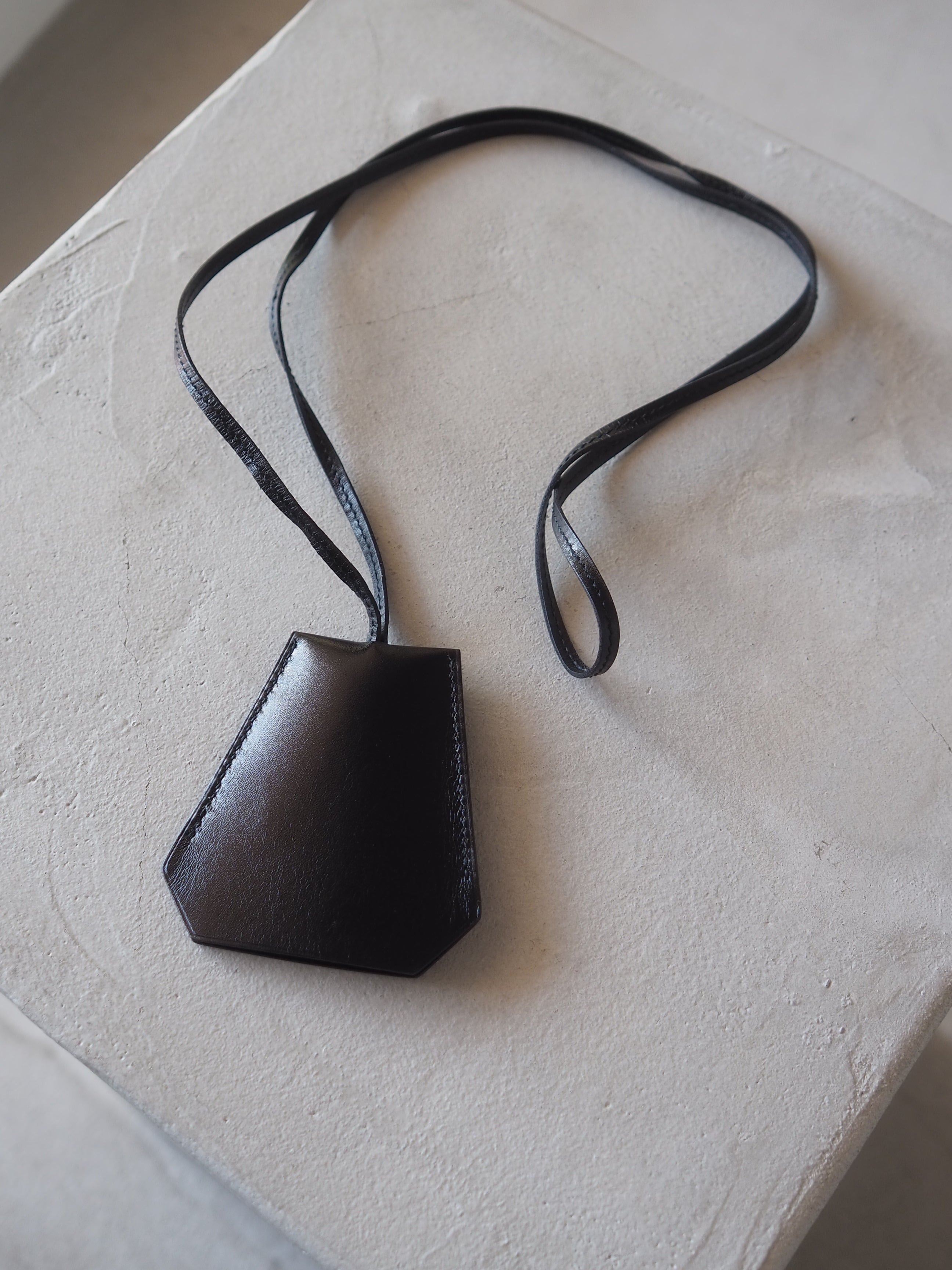 HERMES エルメス マルジェラ期 クロシェット ネックレス ブラック