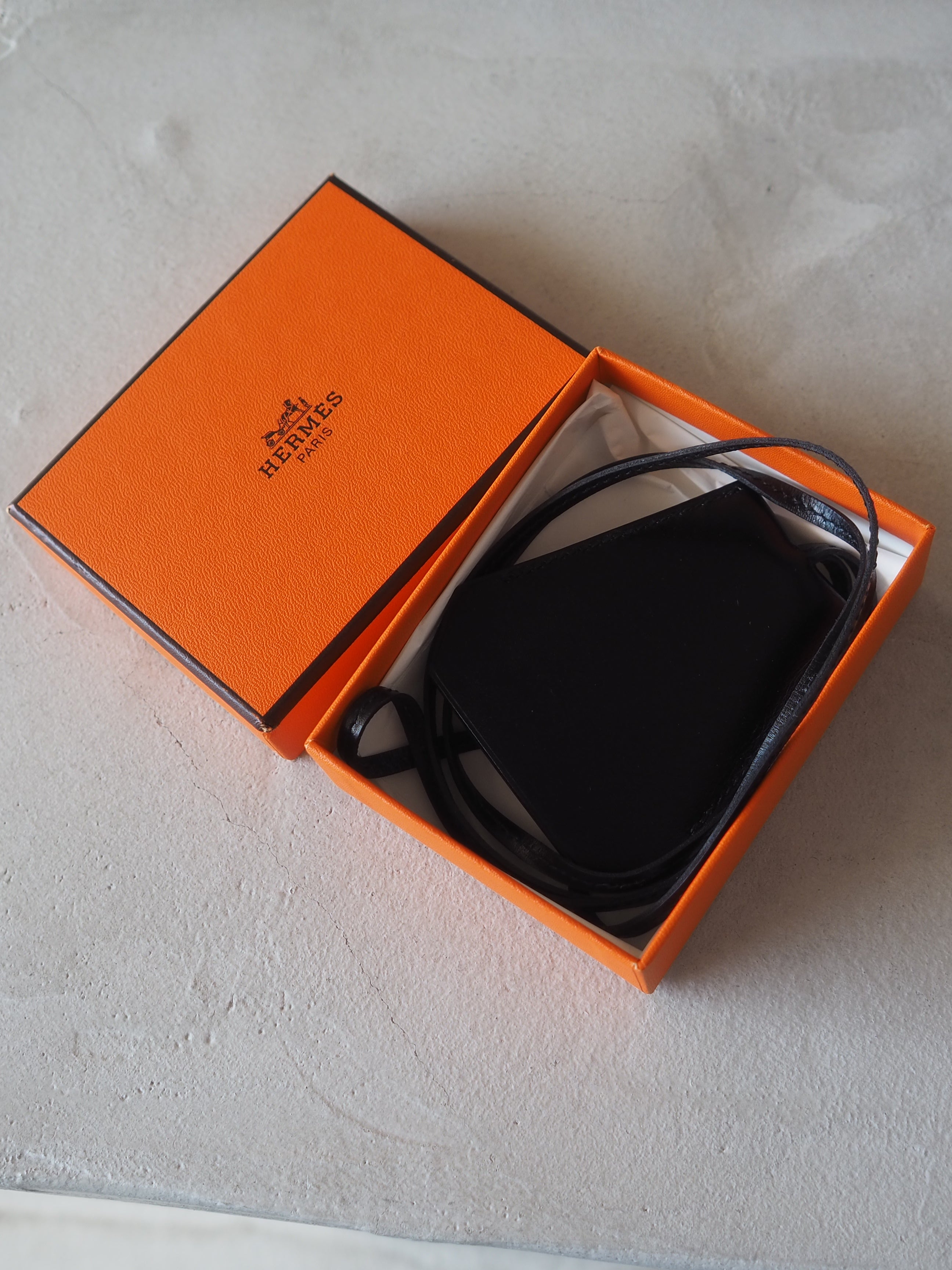 HERMES エルメス マルジェラ期 クロシェット ネックレス ブラック
