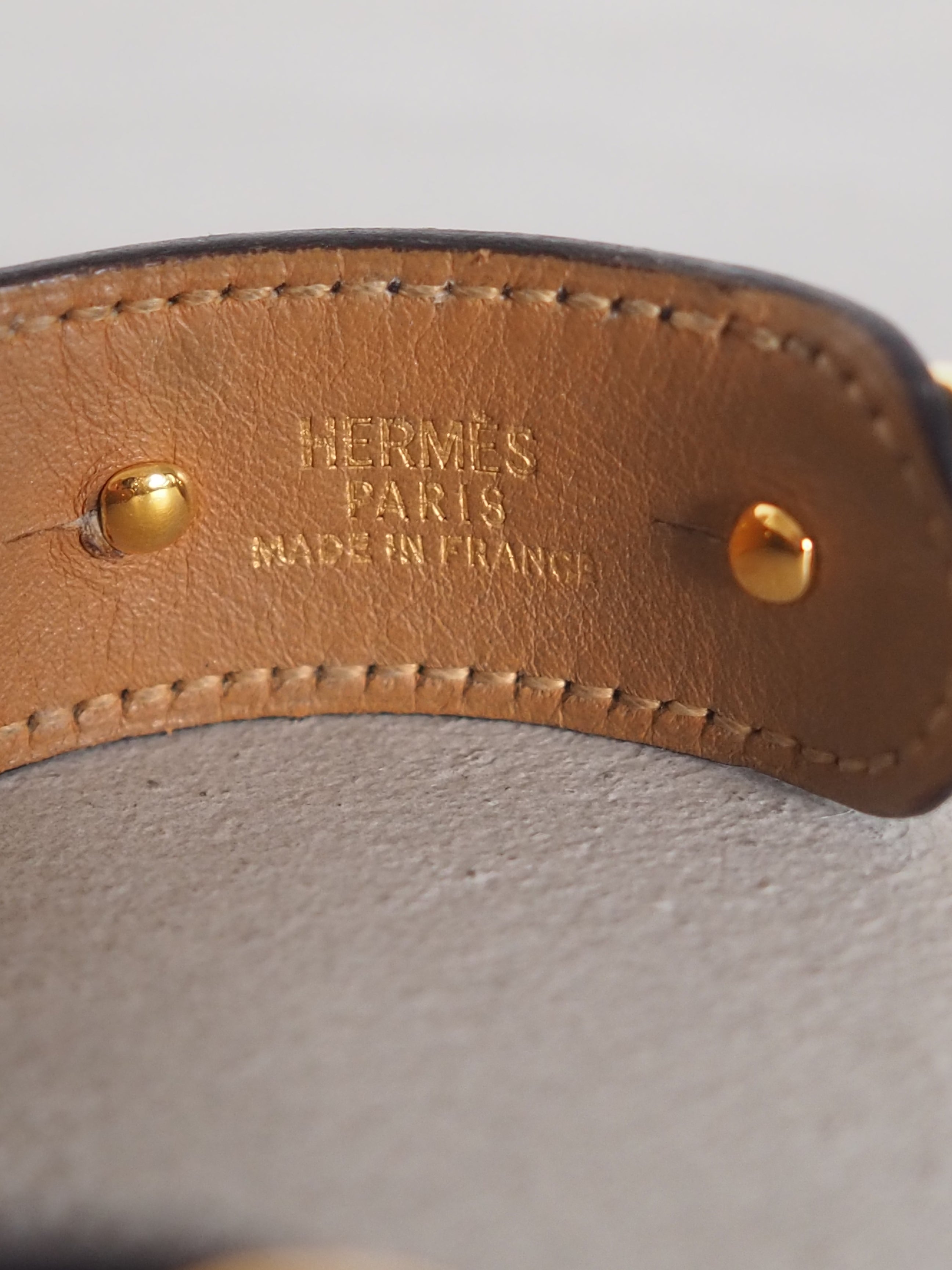 HERMES エルメス ホースビット バングル ゴールド ブラック
