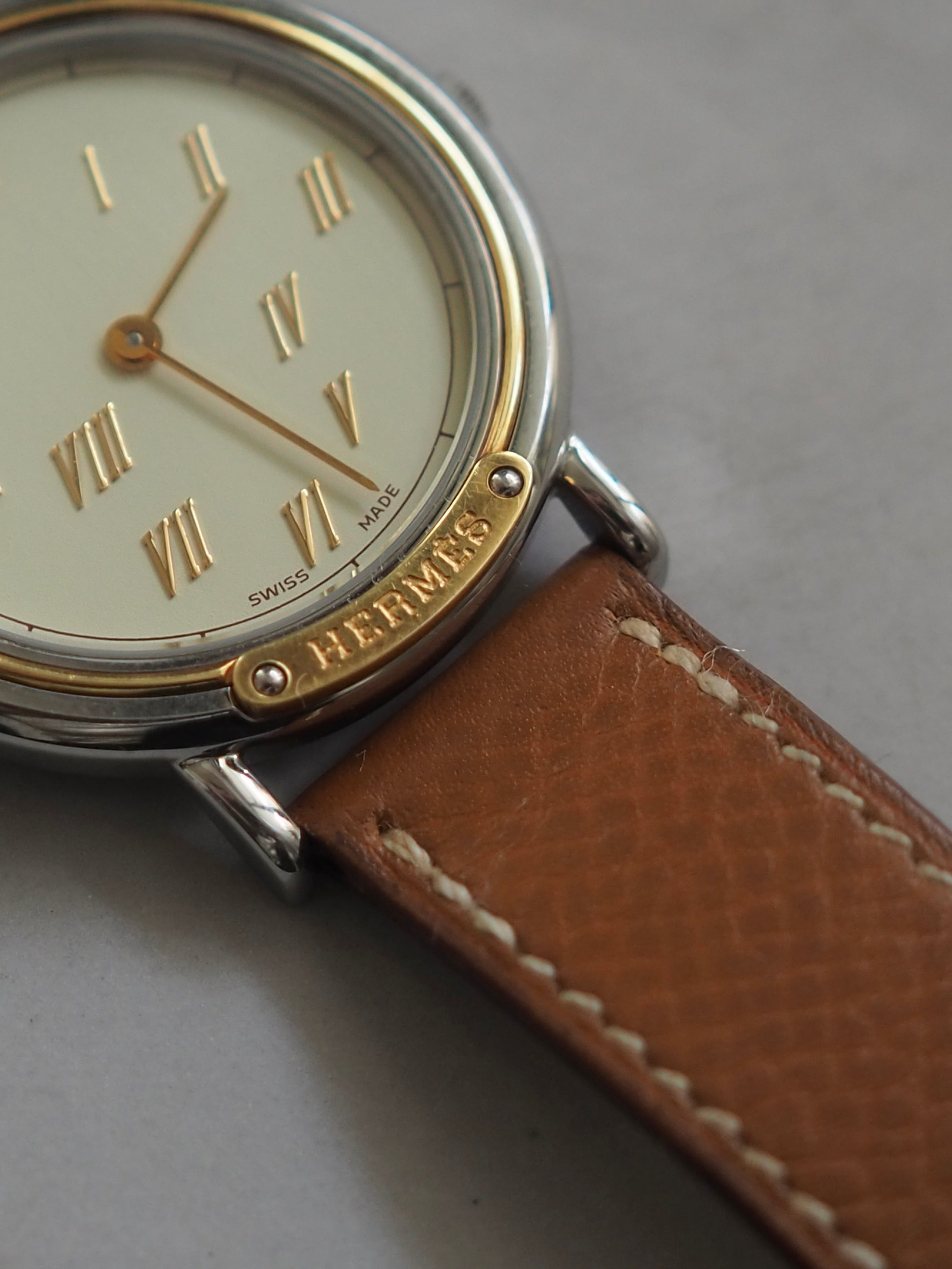 エルメス　時計 HERMES エルメス メテオール ウォッチ 腕時計 シルバー ゴールド ユニ