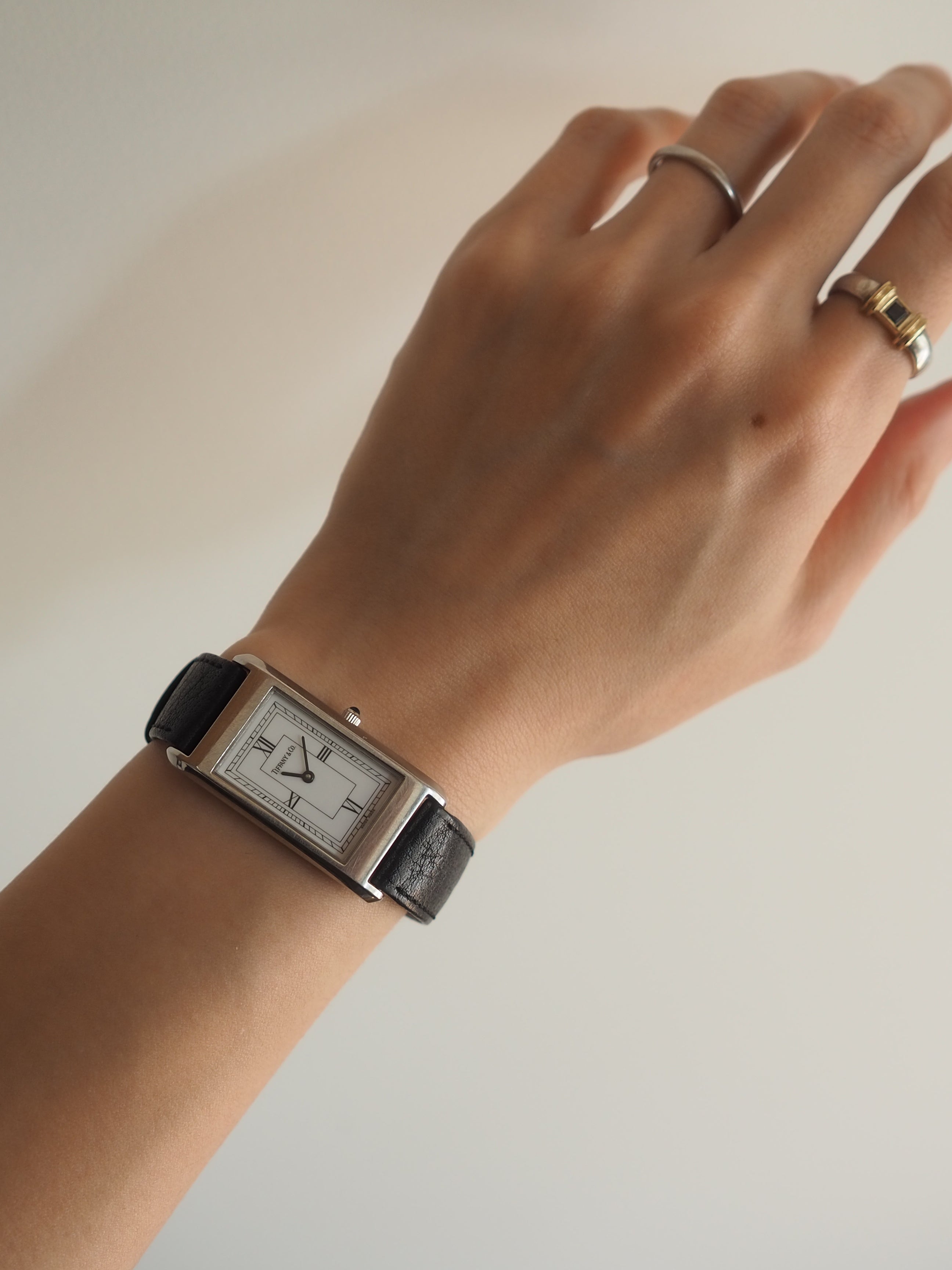 美品 TIFFANY & CO. クラシック レクタングルローマン 腕時計 Tiffany & Co. ティファニー クラシック スクエア レクタンギュラー