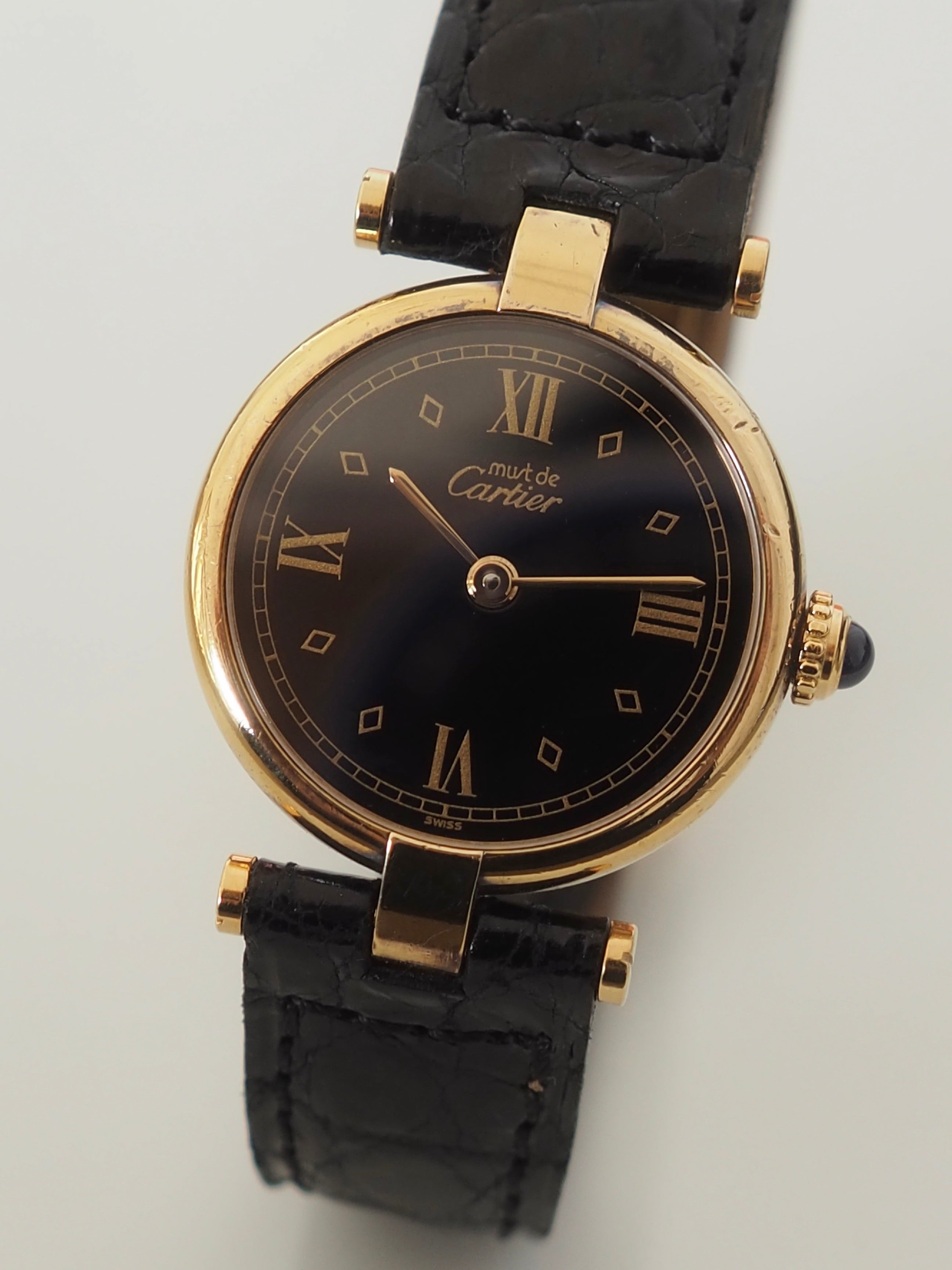 Cartier Must de Vendome Watch SM Black Diamond