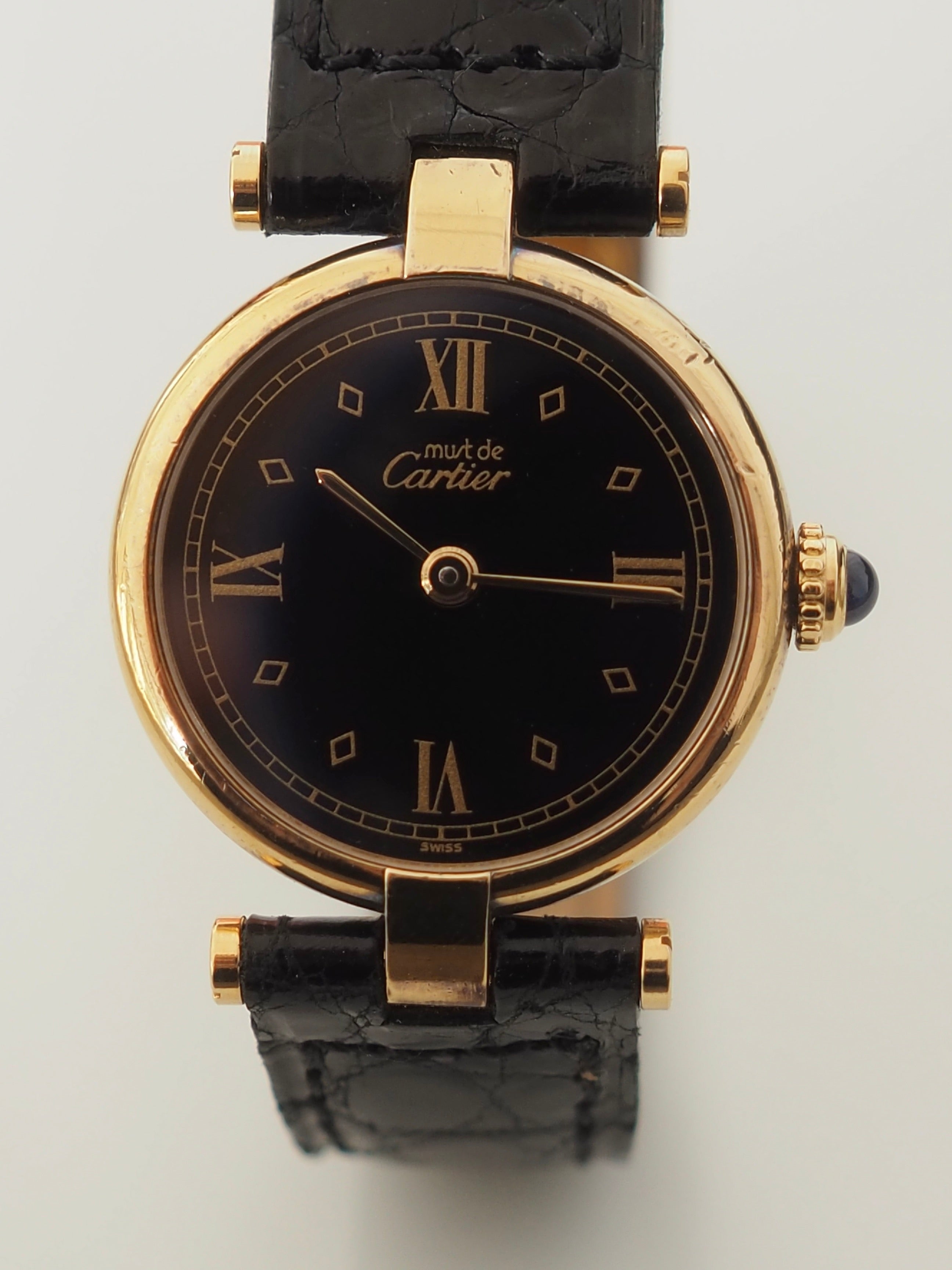 Cartier Must de Vendome Watch SM Black Diamond