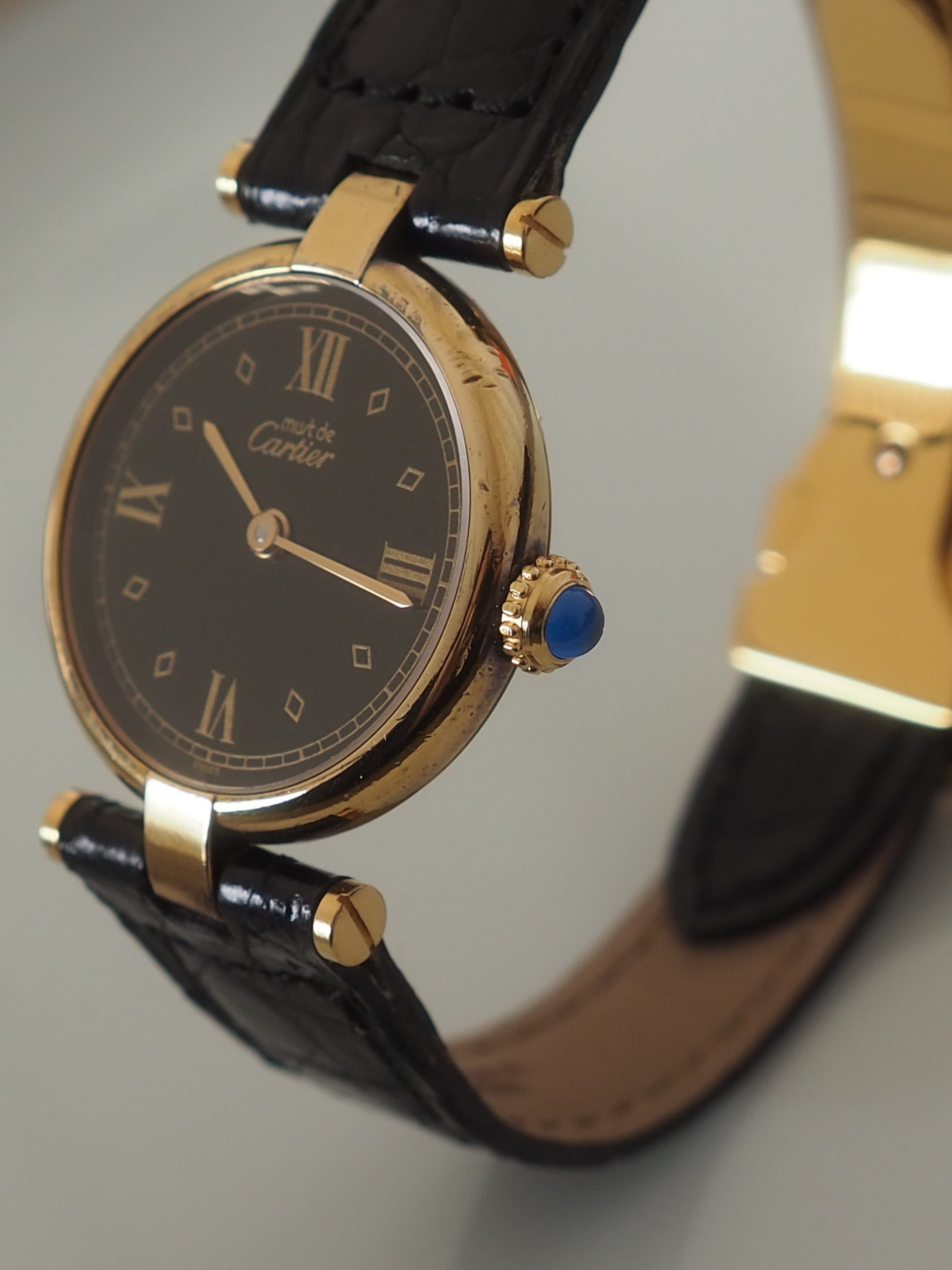 Cartier Must de Vendome Watch SM Black Diamond