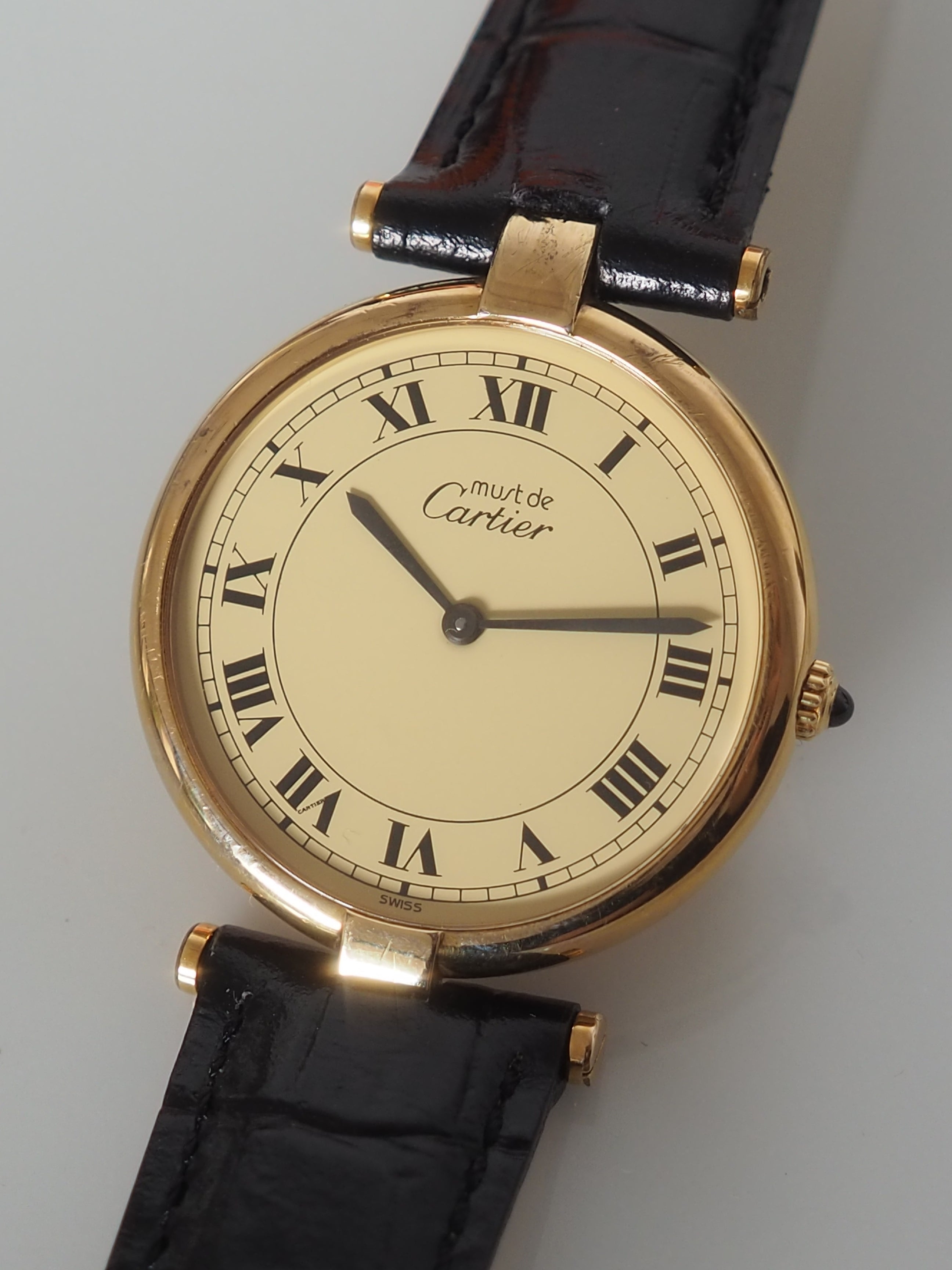 Cartier Must de Vendome Watch LM Ivory roman