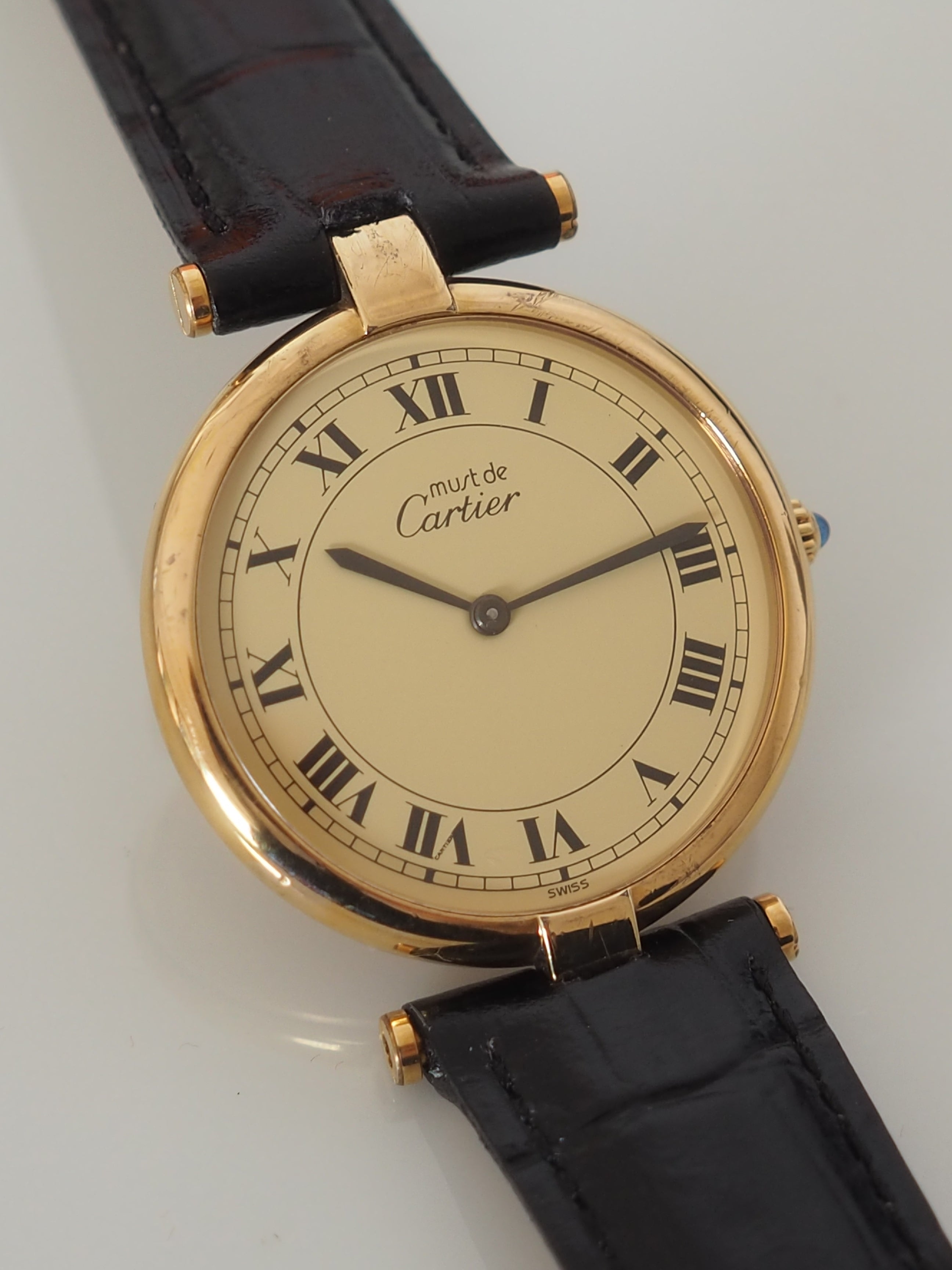 Cartier Must de Vendome Watch LM Ivory roman