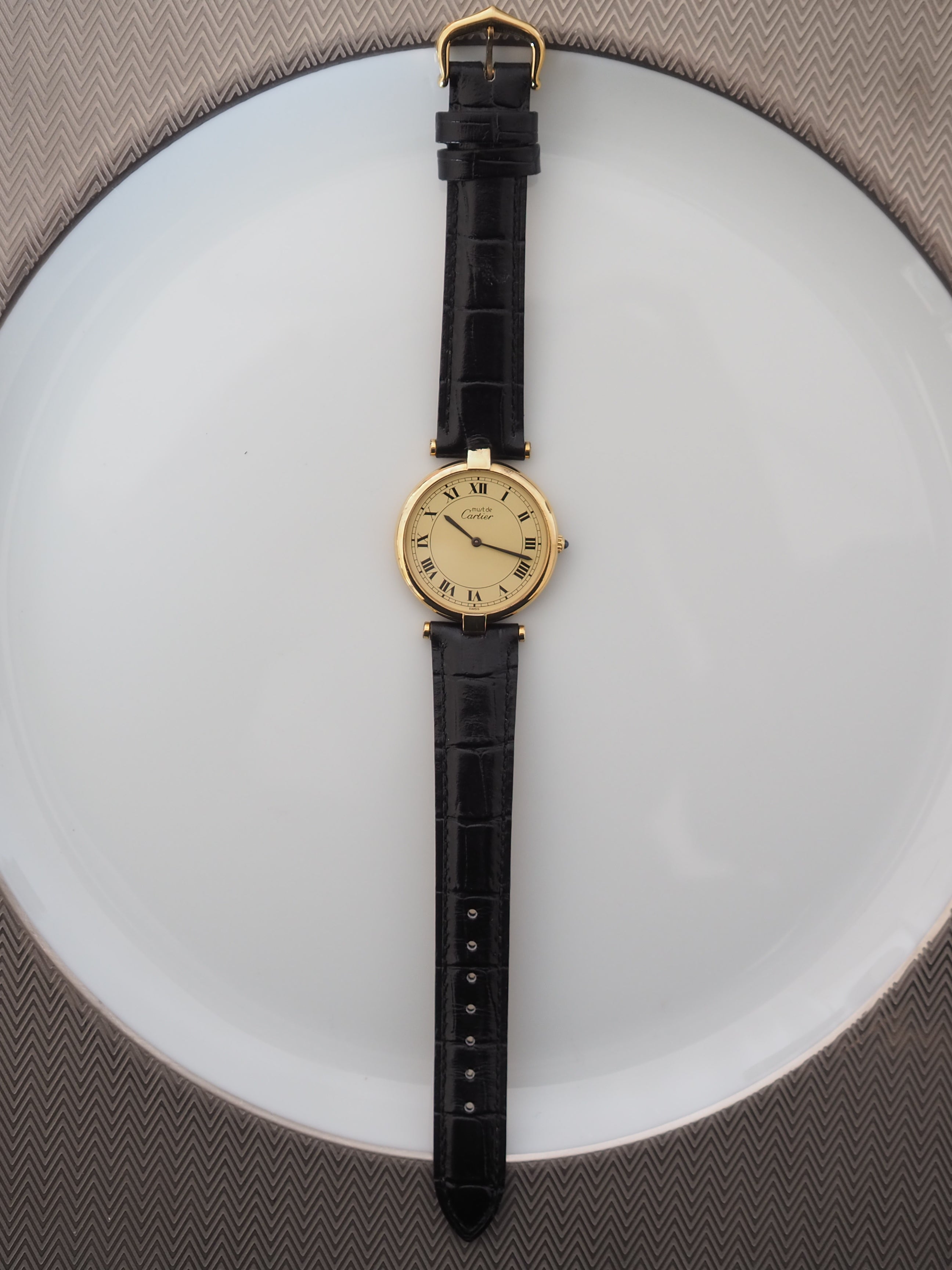 カルティエ マスト ヴァンドーム ヴェルメイユ 腕時計 ゴールド (ジャンク品） Cartier（カルティエ） レディース腕時計 マストヴァンドーム