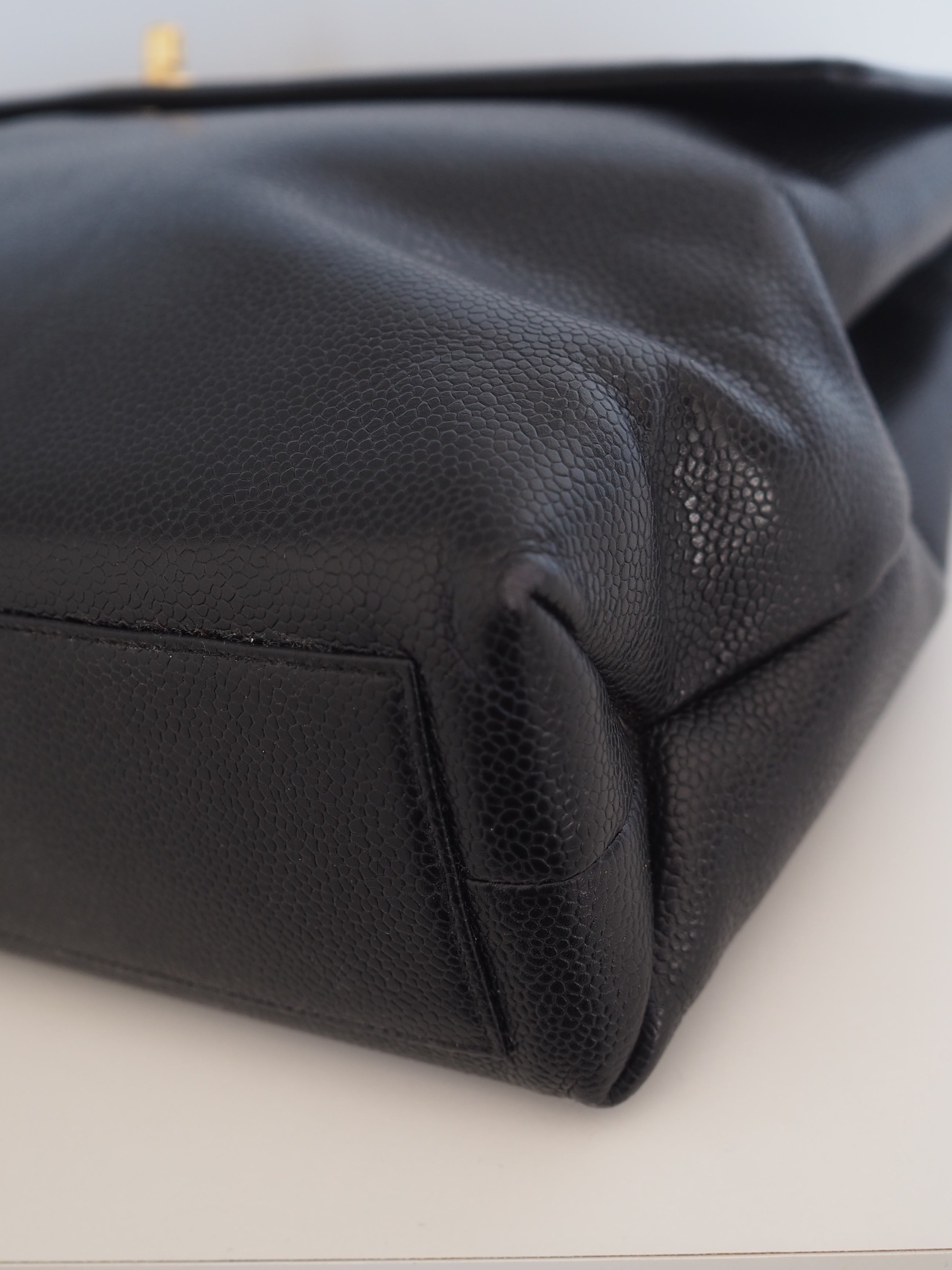 CHANEL COCO Black Caviar Shoulder Bag