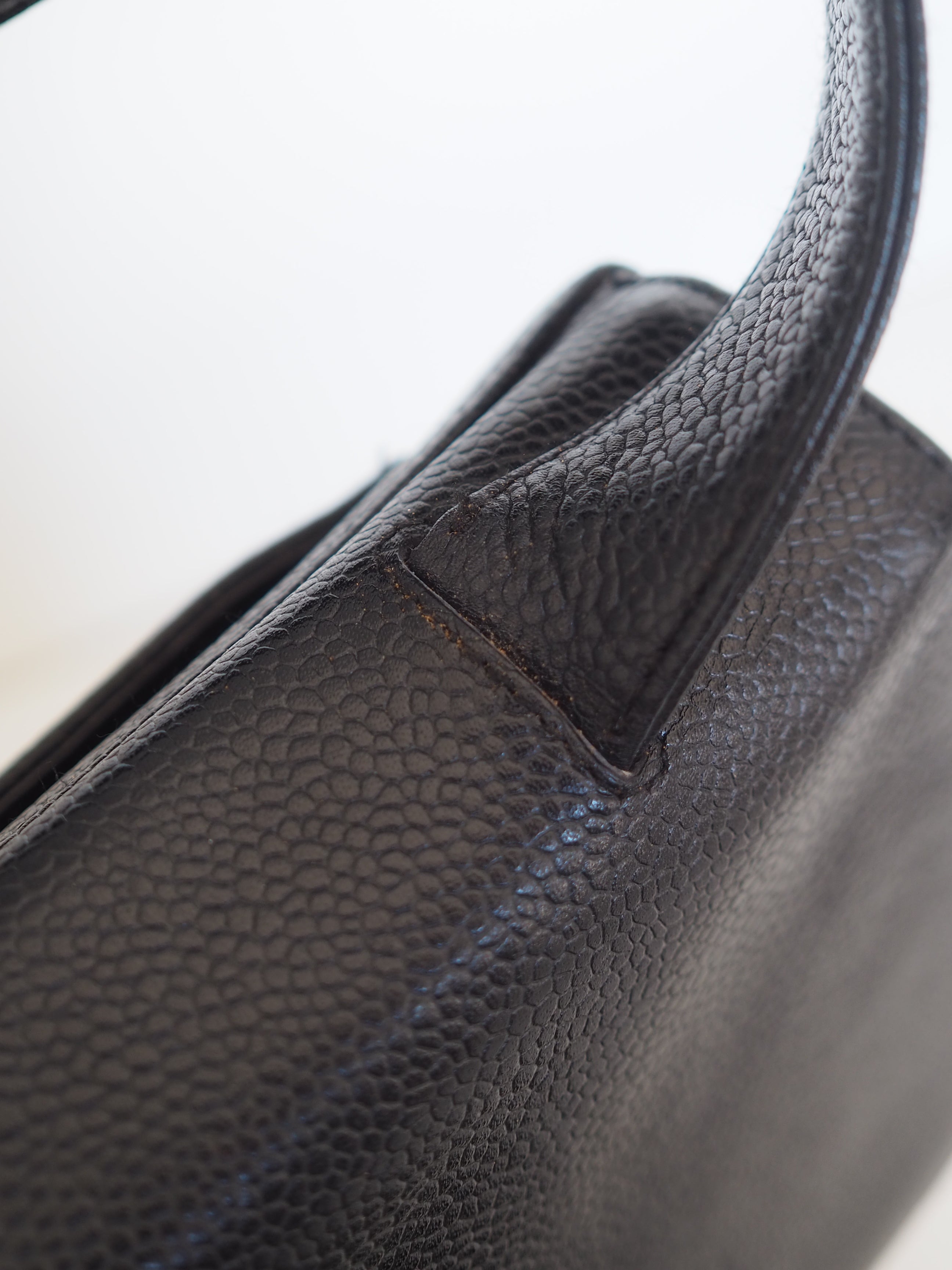 CHANEL COCO Black Caviar Shoulder Bag