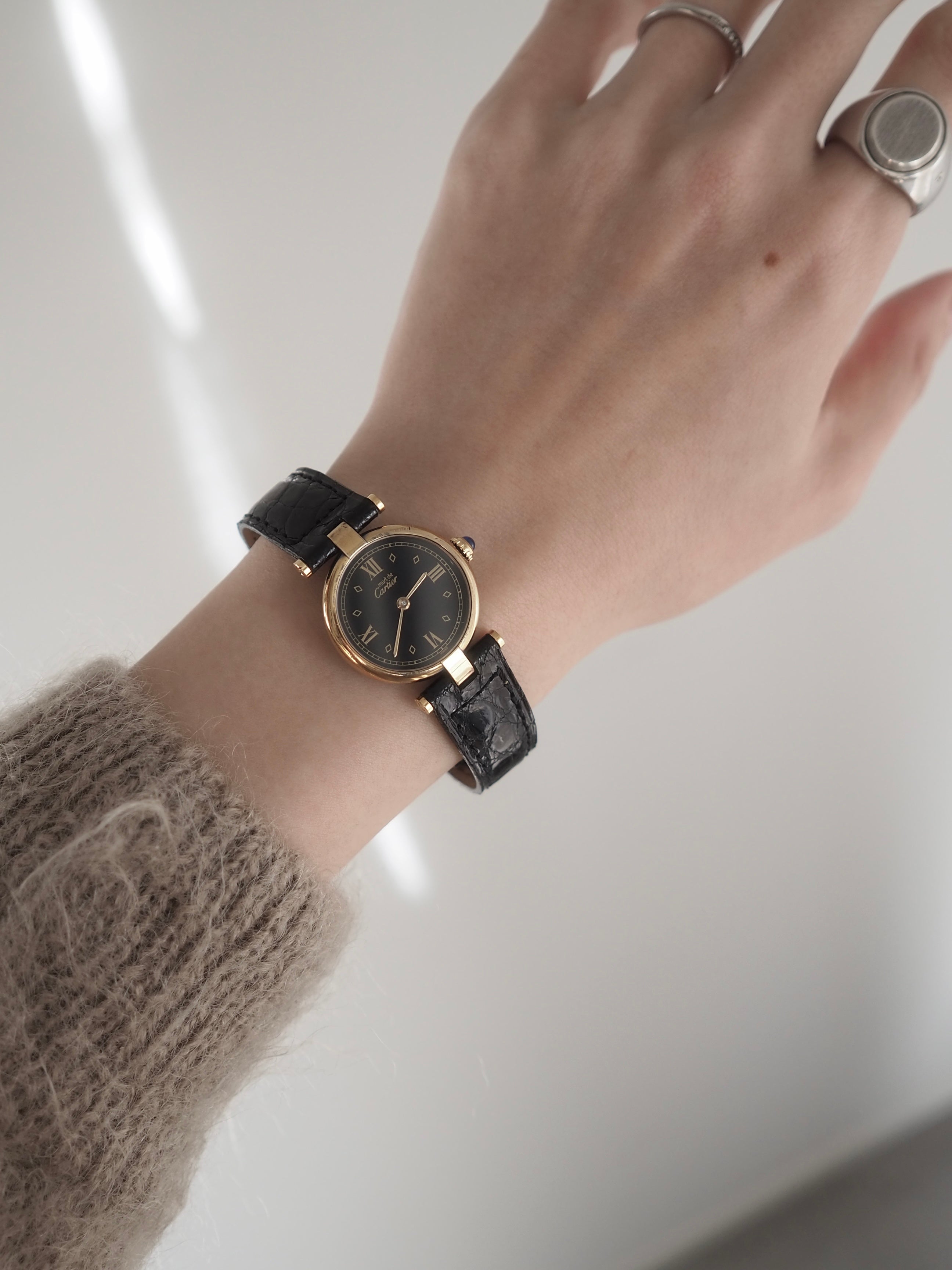 Cartier カルティエ マスト ヴァンドーム ブラック Cartier カルティエ マストヴァンドーム SM ゴールド ブラック