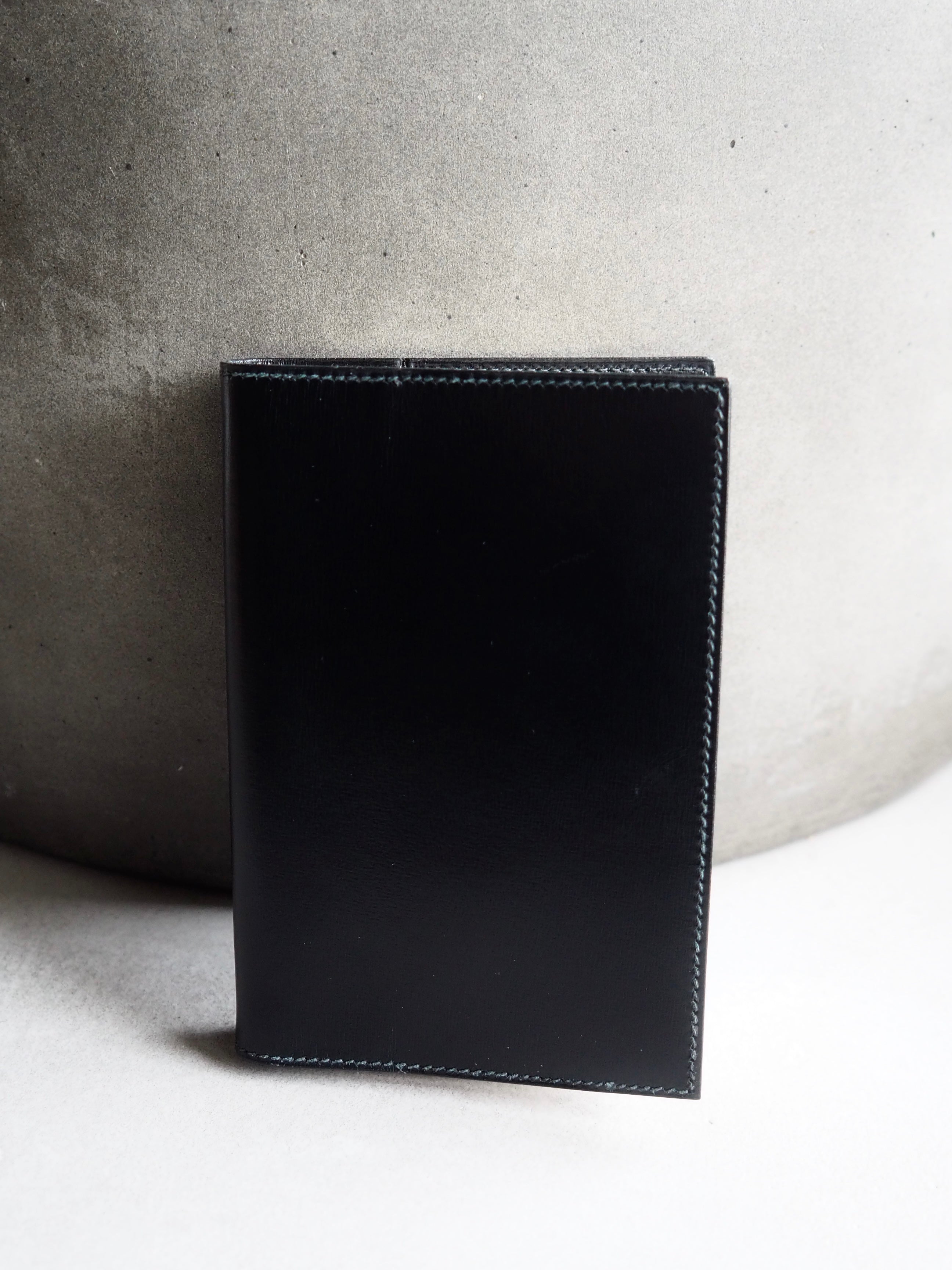 HERMES エルメス アジェンダ 手帳 財布 カードケース ブラック レザー