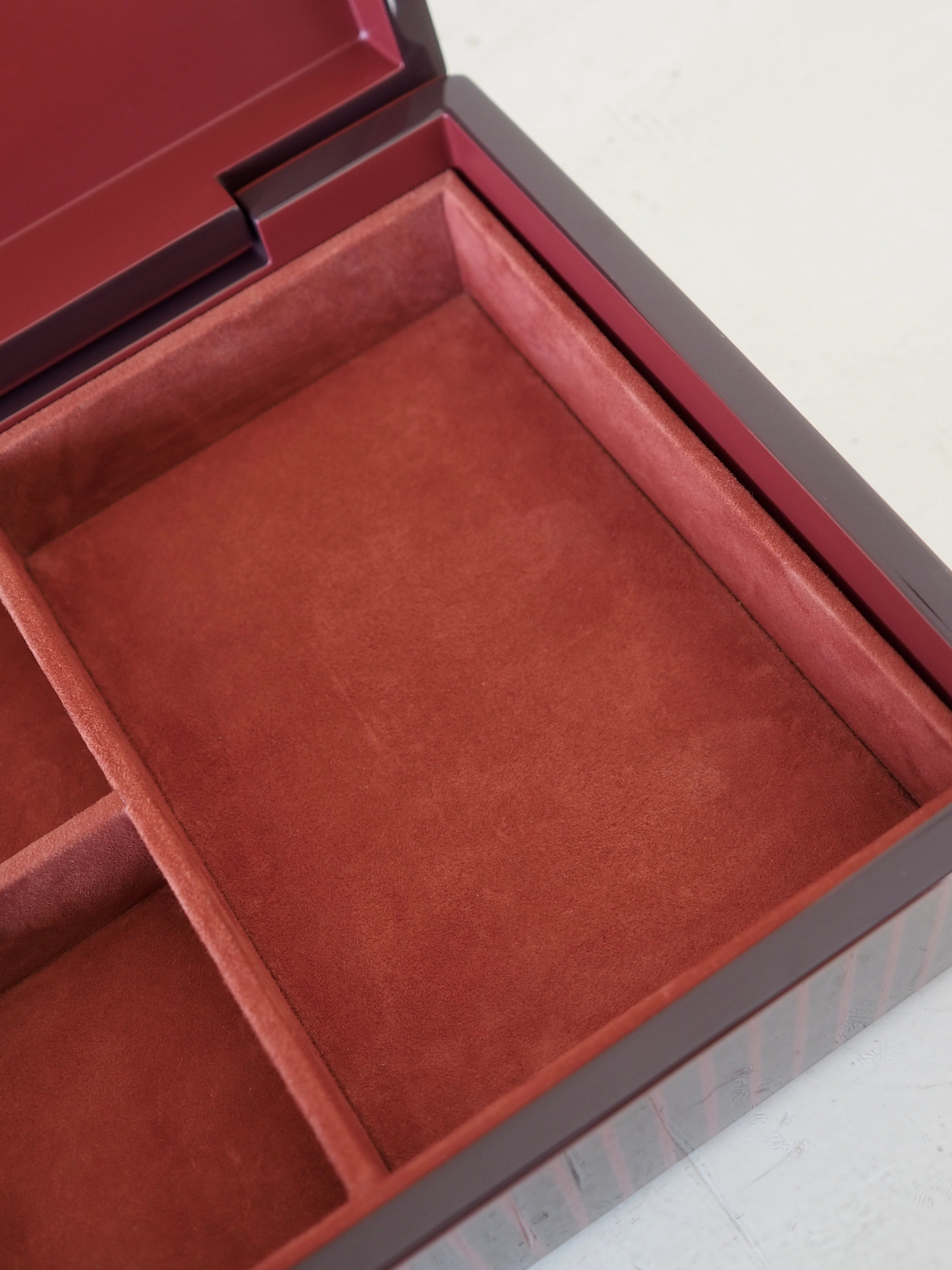 HERMES エルメス ジュエリーボックス ウッド ラッカー Hリュバン ユニ