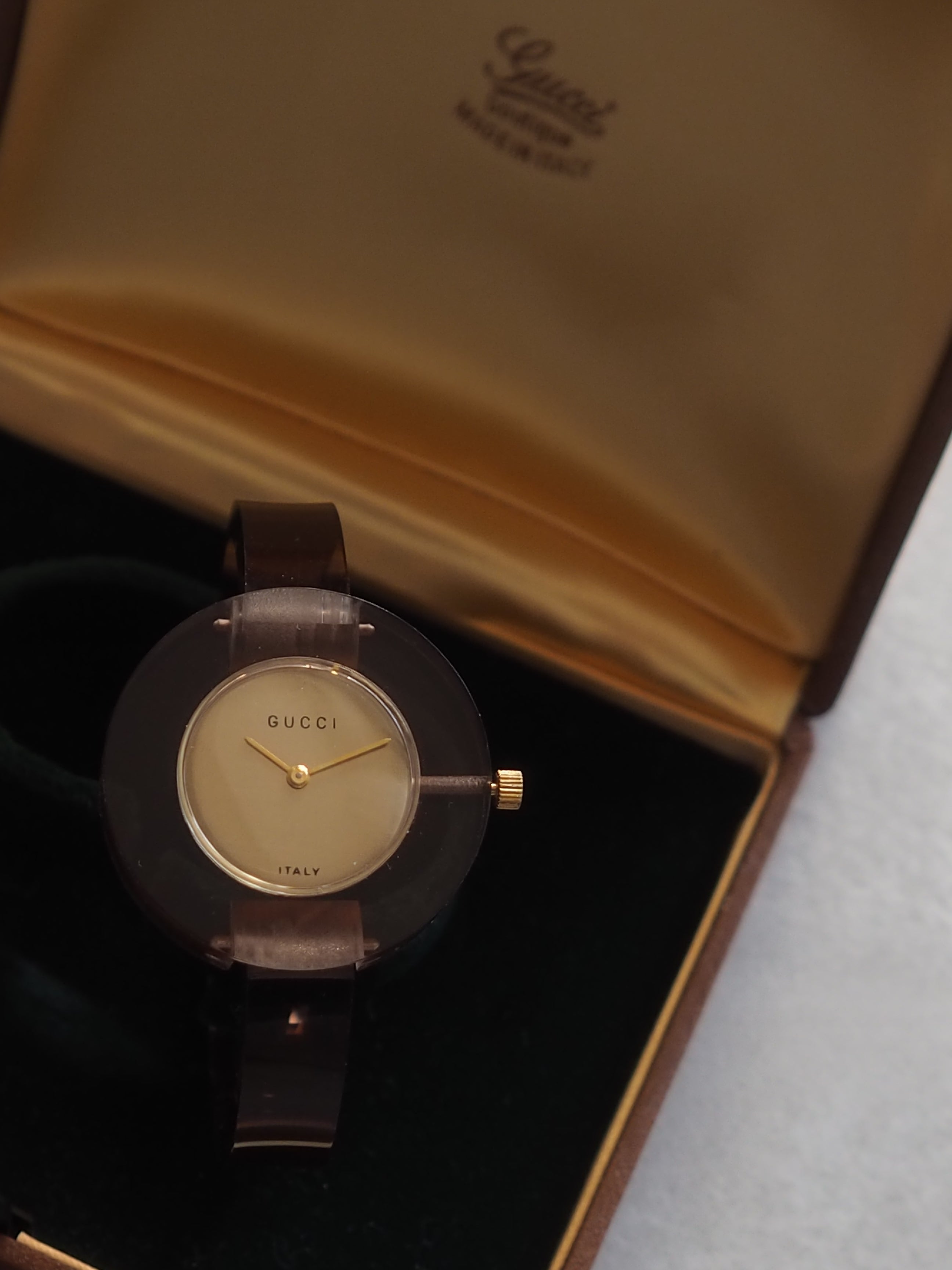 GUCCI Clear Bangle Watch