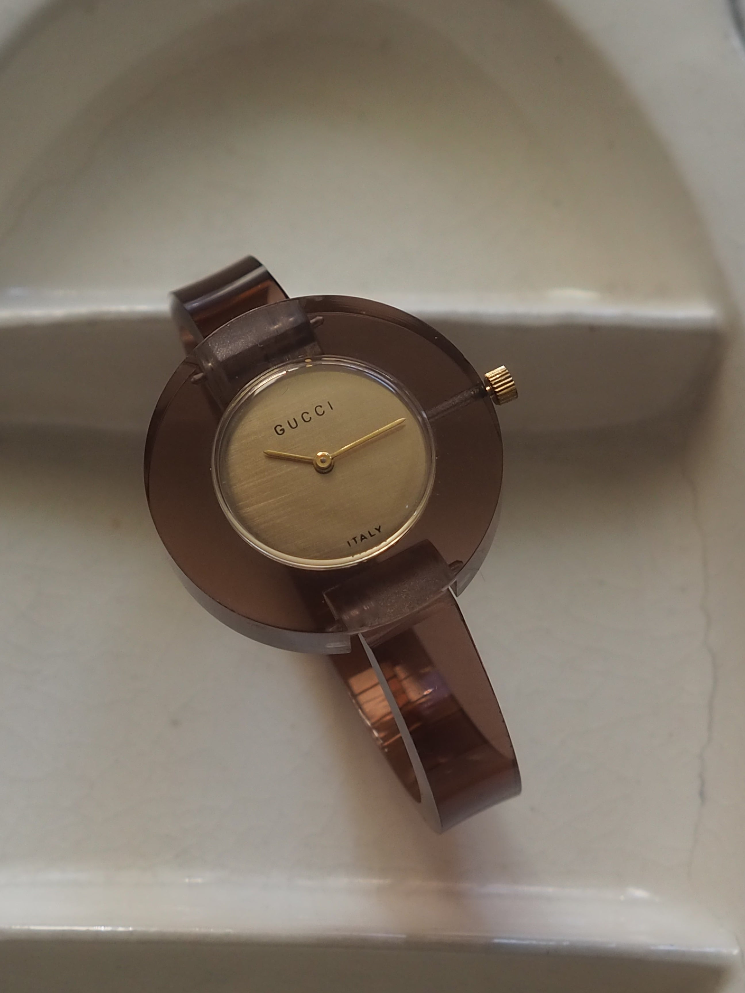 GUCCI Clear Bangle Watch