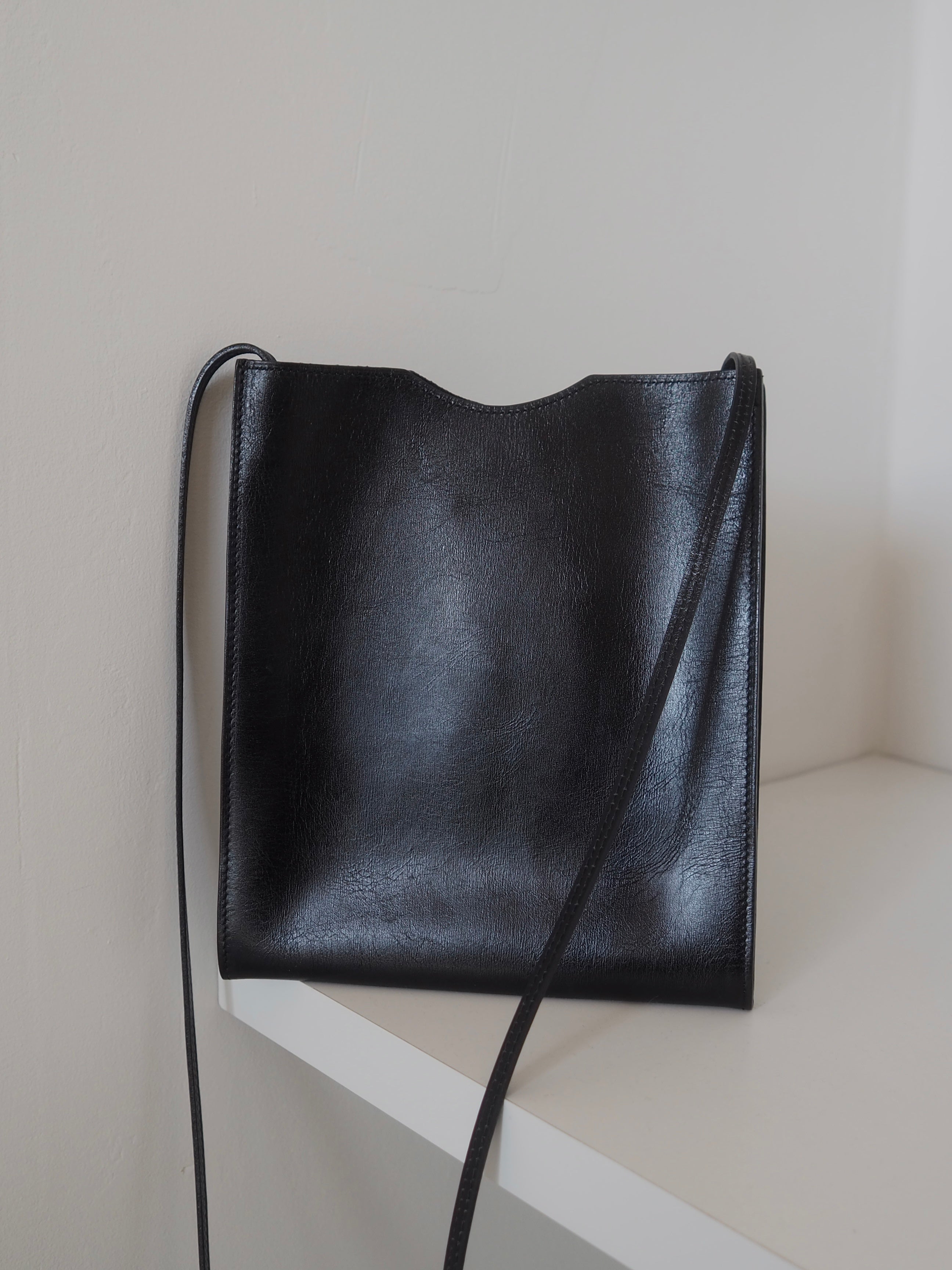 HERMES エルメス オメニトゥ ショルダー バッグ レザー ブラック