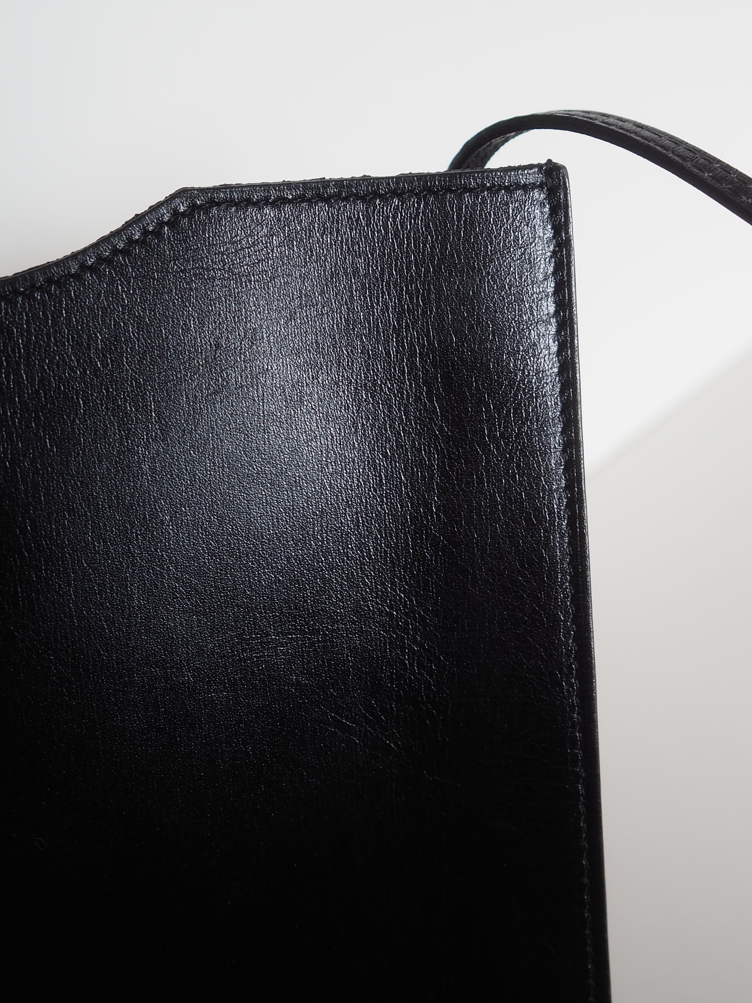 HERMES エルメス オメニトゥ ショルダー バッグ レザー ブラック