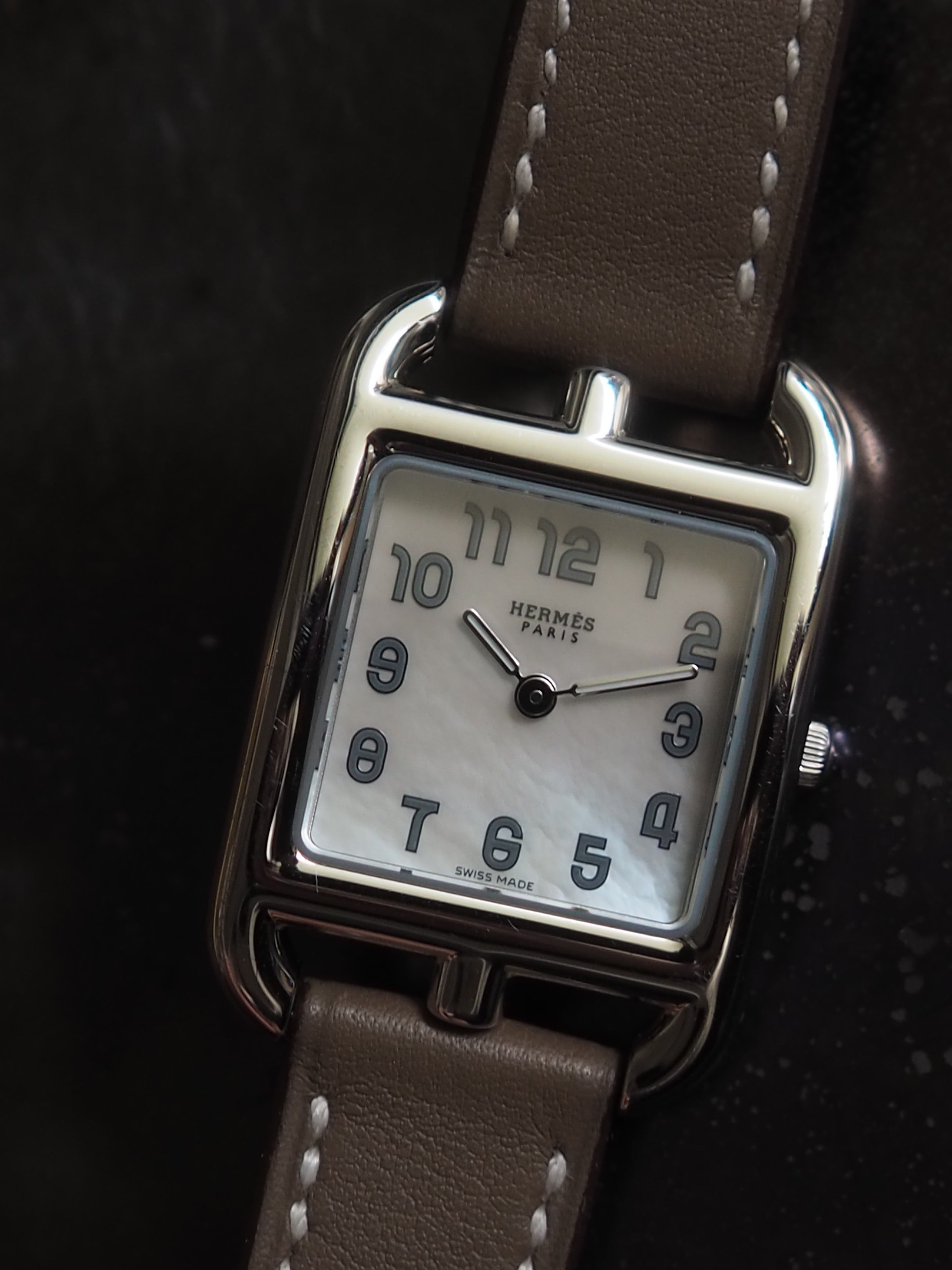 HERMES エルメス ケープコッド ウォッチ 腕時計 シェル 文字盤