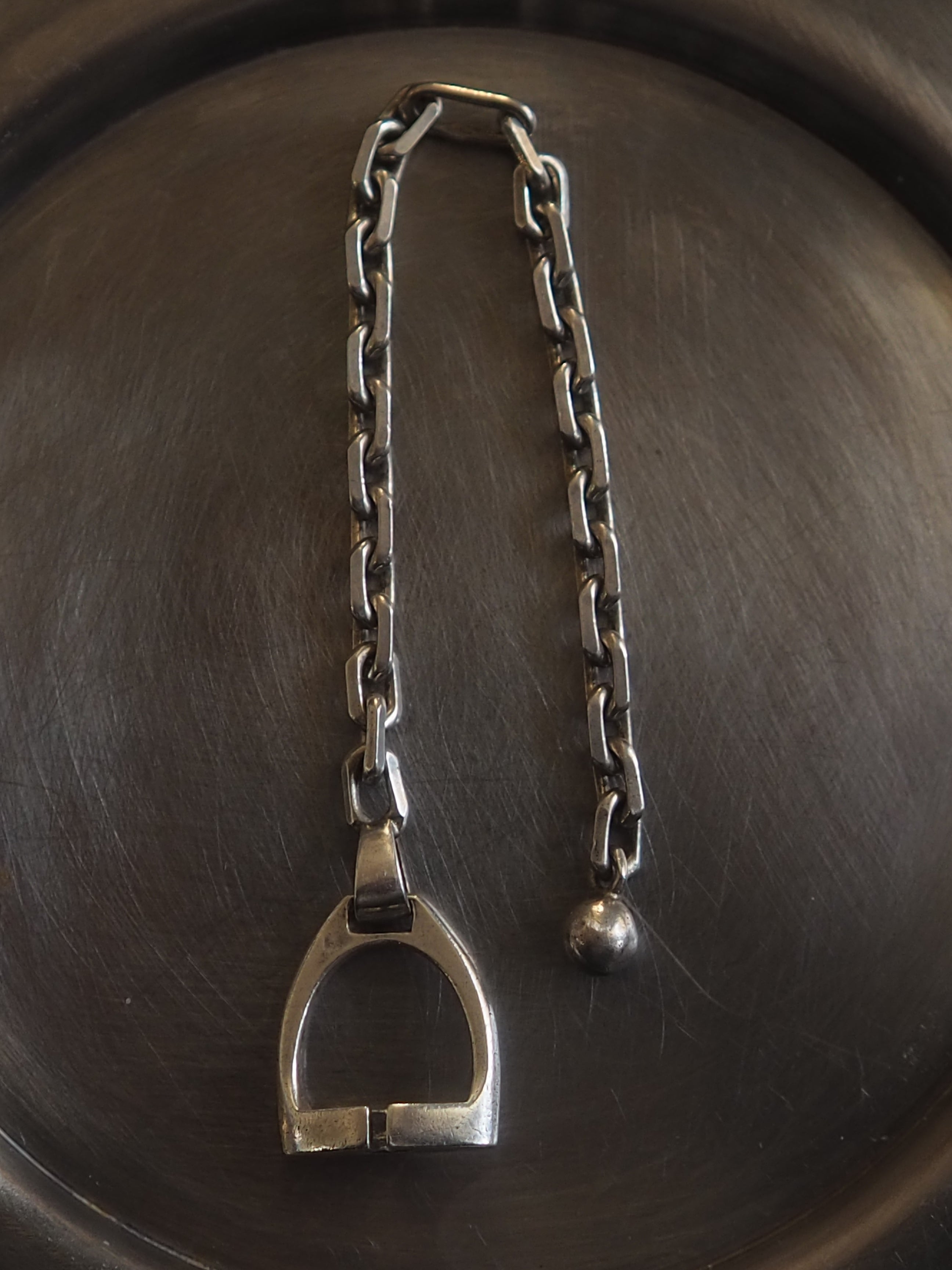 HERMES エルメス エトリエ キーチャーム キーホルダー シルバー ユニ