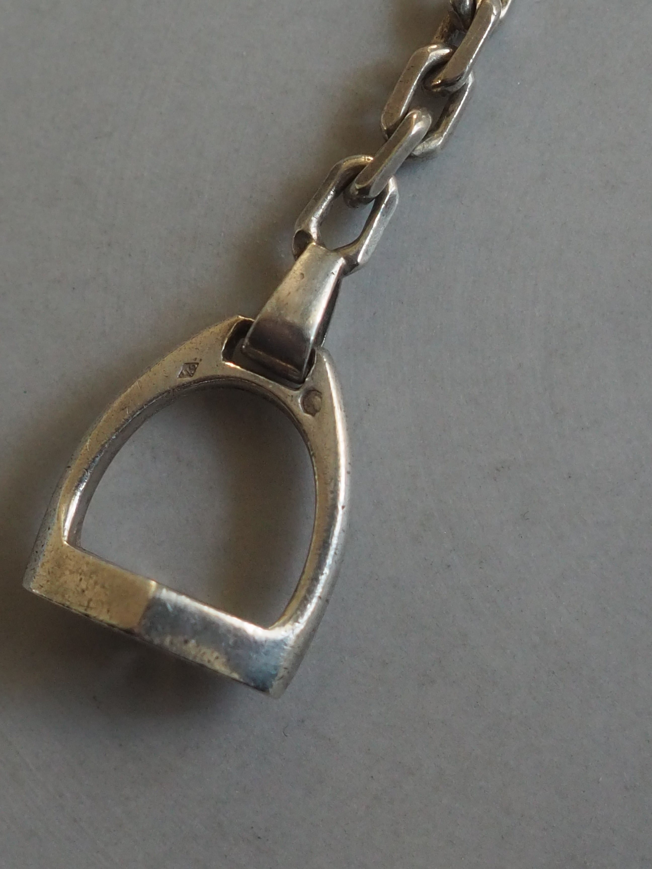 HERMES エルメス エトリエ キーチャーム キーホルダー シルバー ユニ