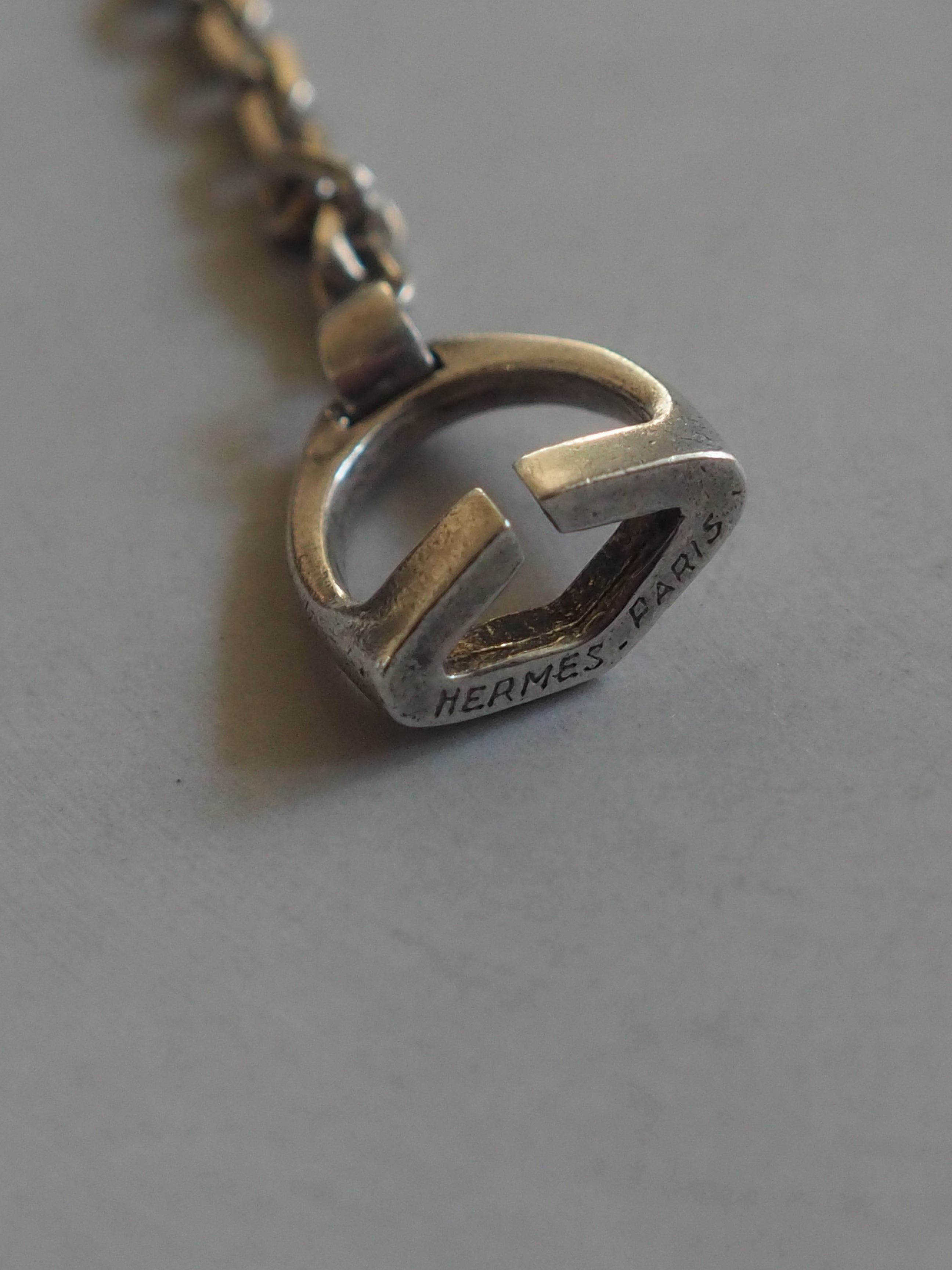 HERMES エルメス エトリエ キーチャーム キーホルダー シルバー ユニ