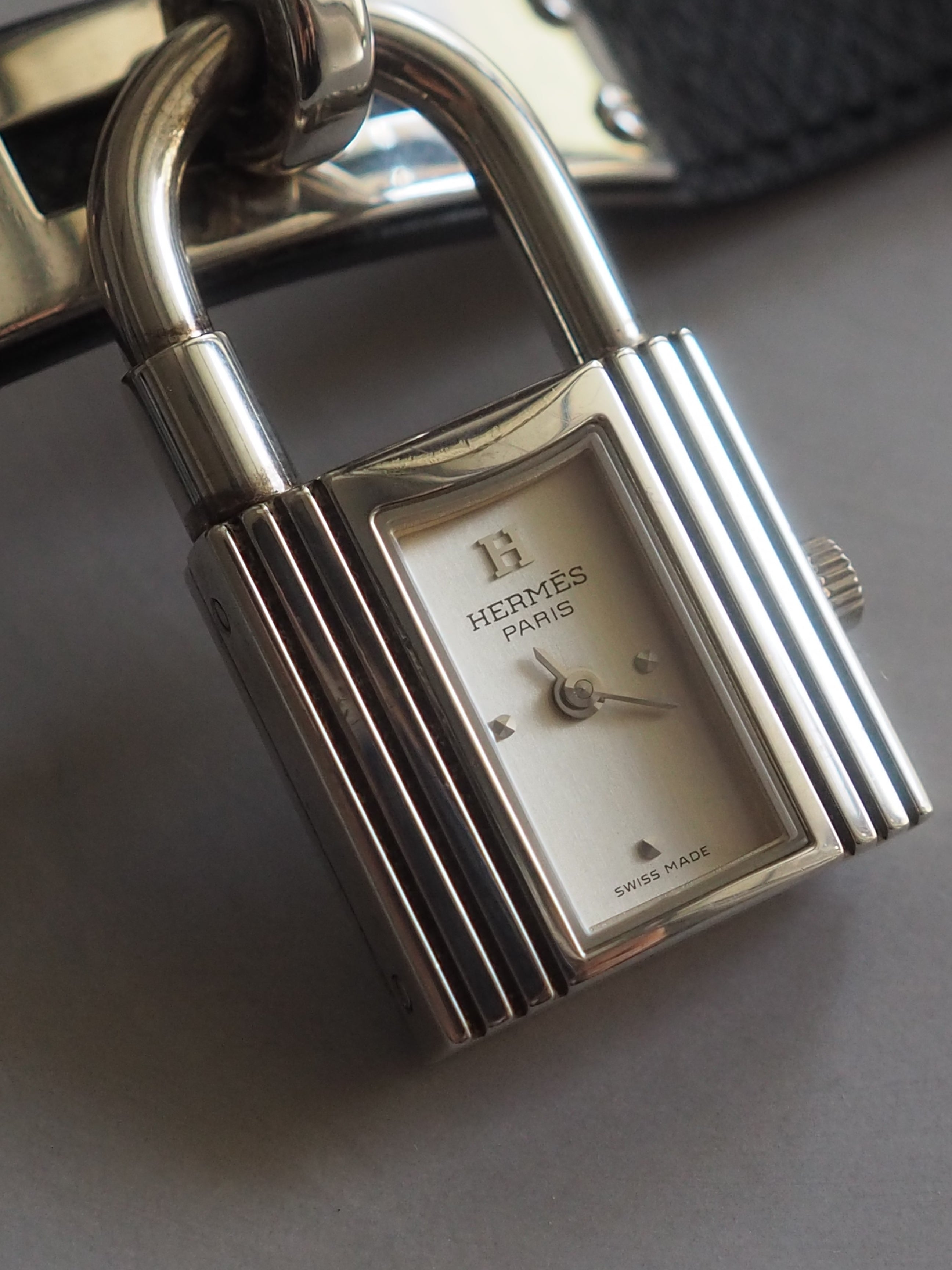 HERMES エルメス ケリー ウォッチ 腕時計 シルバー SV925 レザー