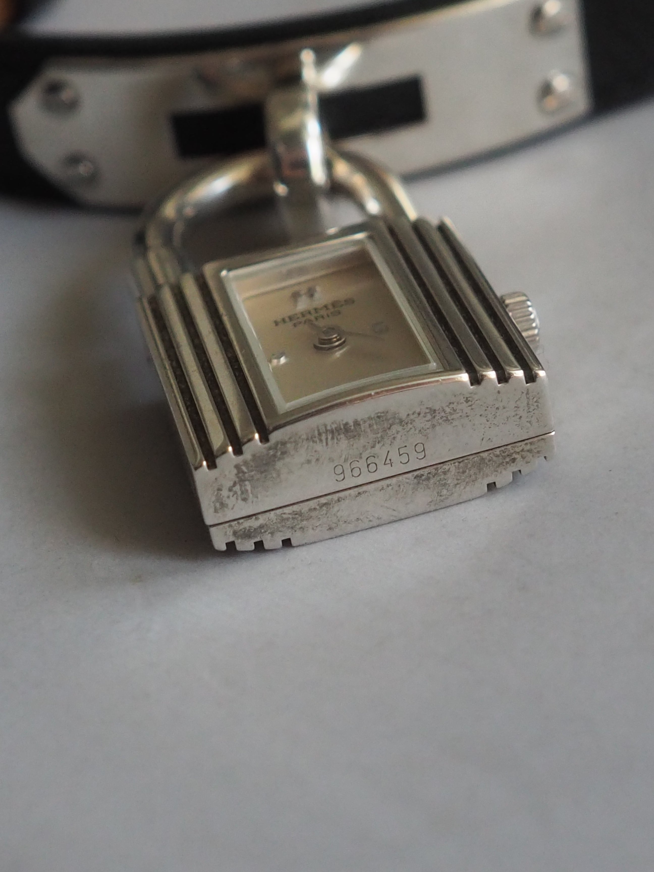 HERMES エルメス ケリー ウォッチ 腕時計 シルバー SV925 レザー