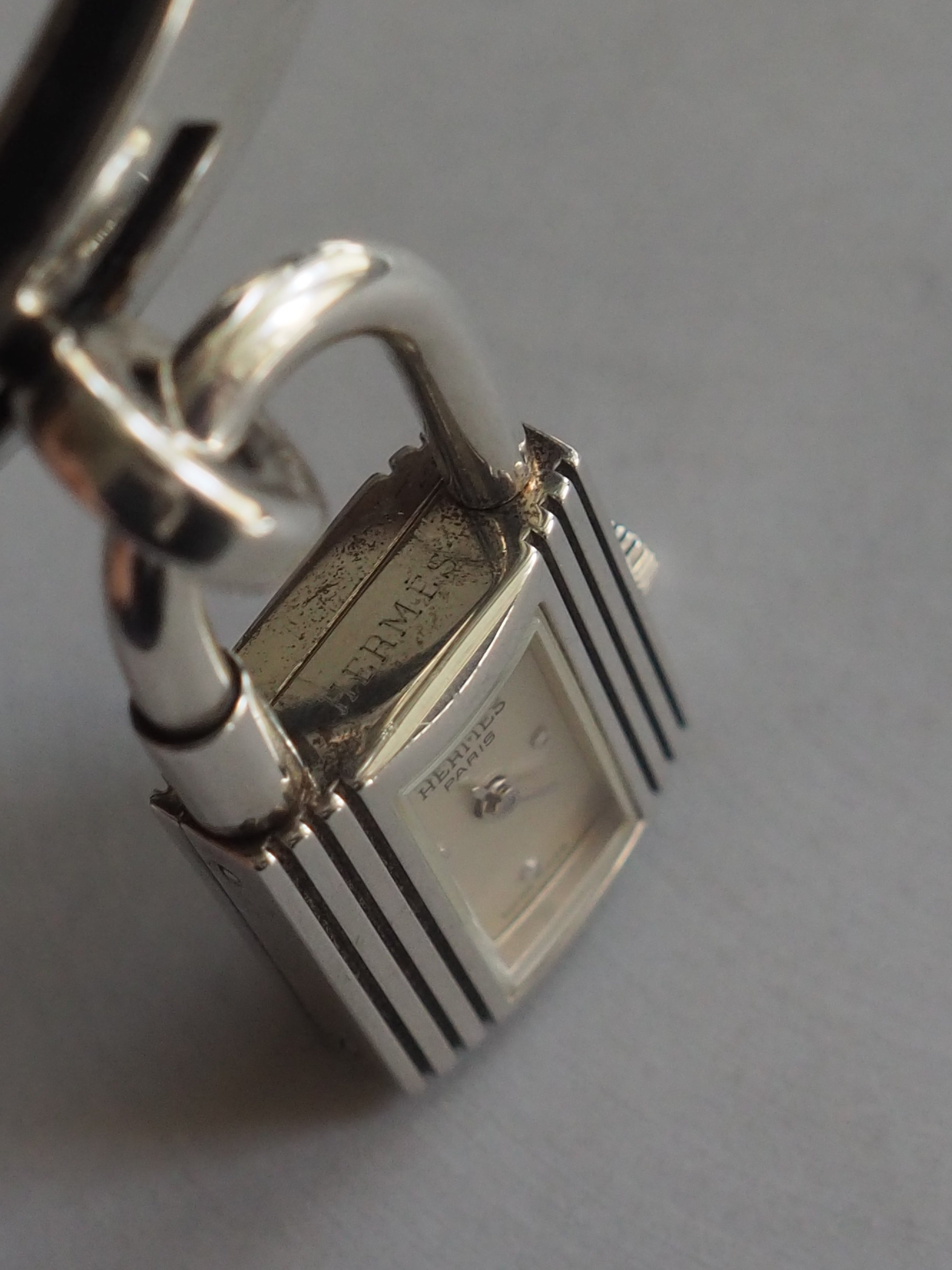 HERMES エルメス ケリー ウォッチ 腕時計 シルバー SV925 レザー