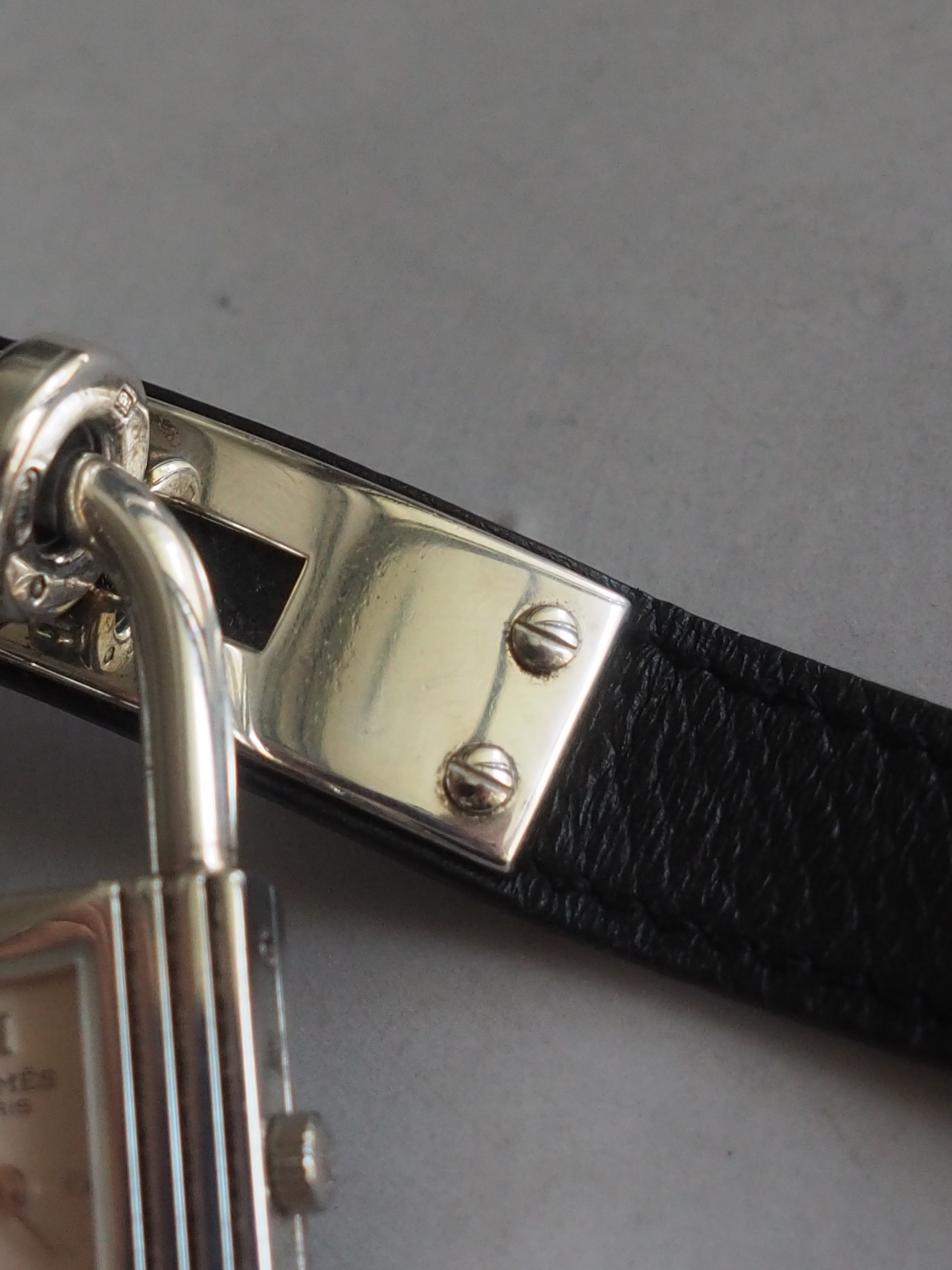 HERMES エルメス ケリー ウォッチ 腕時計 シルバー SV925 レザー