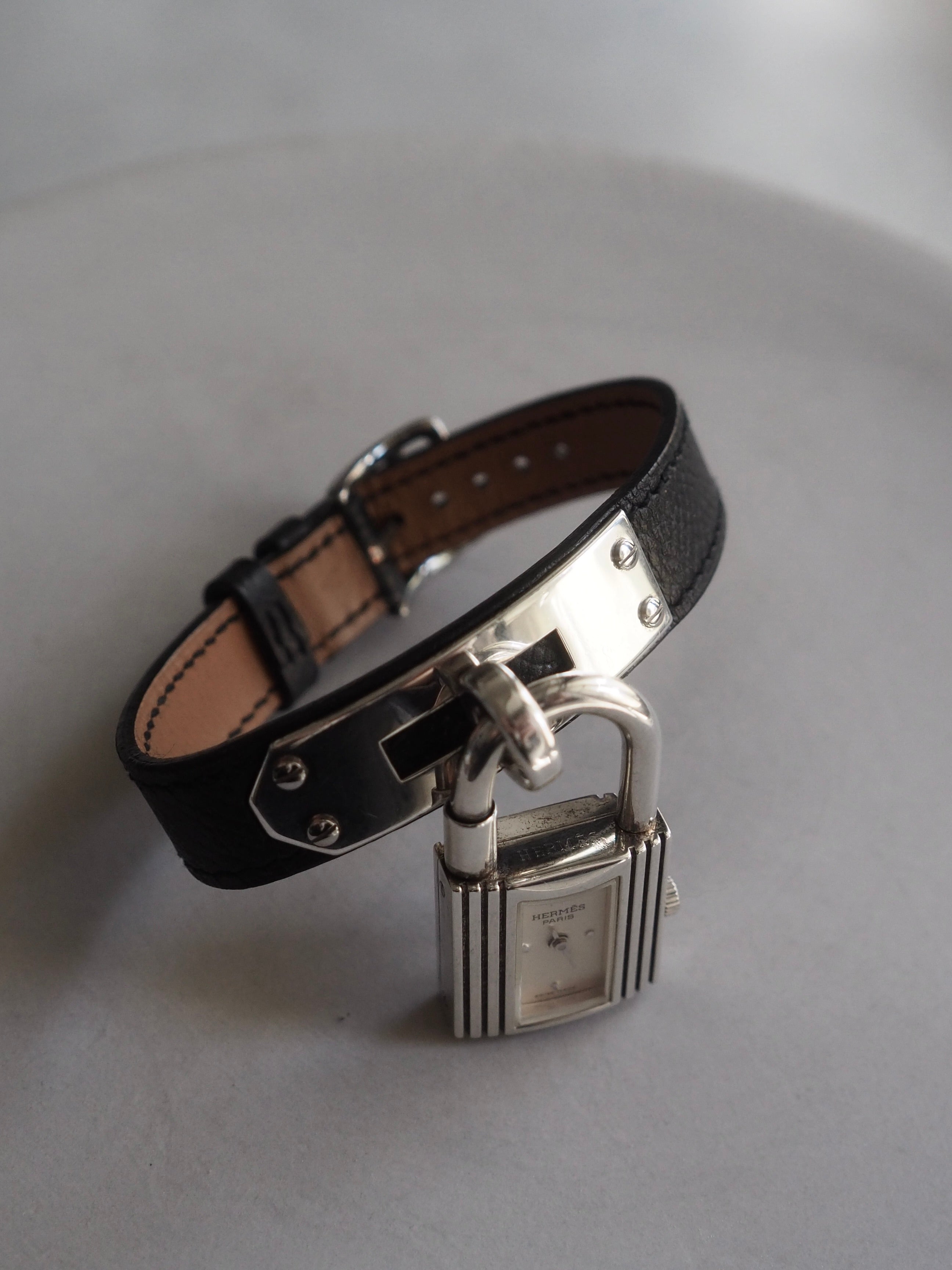 HERMES エルメス ケリー ウォッチ 腕時計 シルバー SV925 レザー