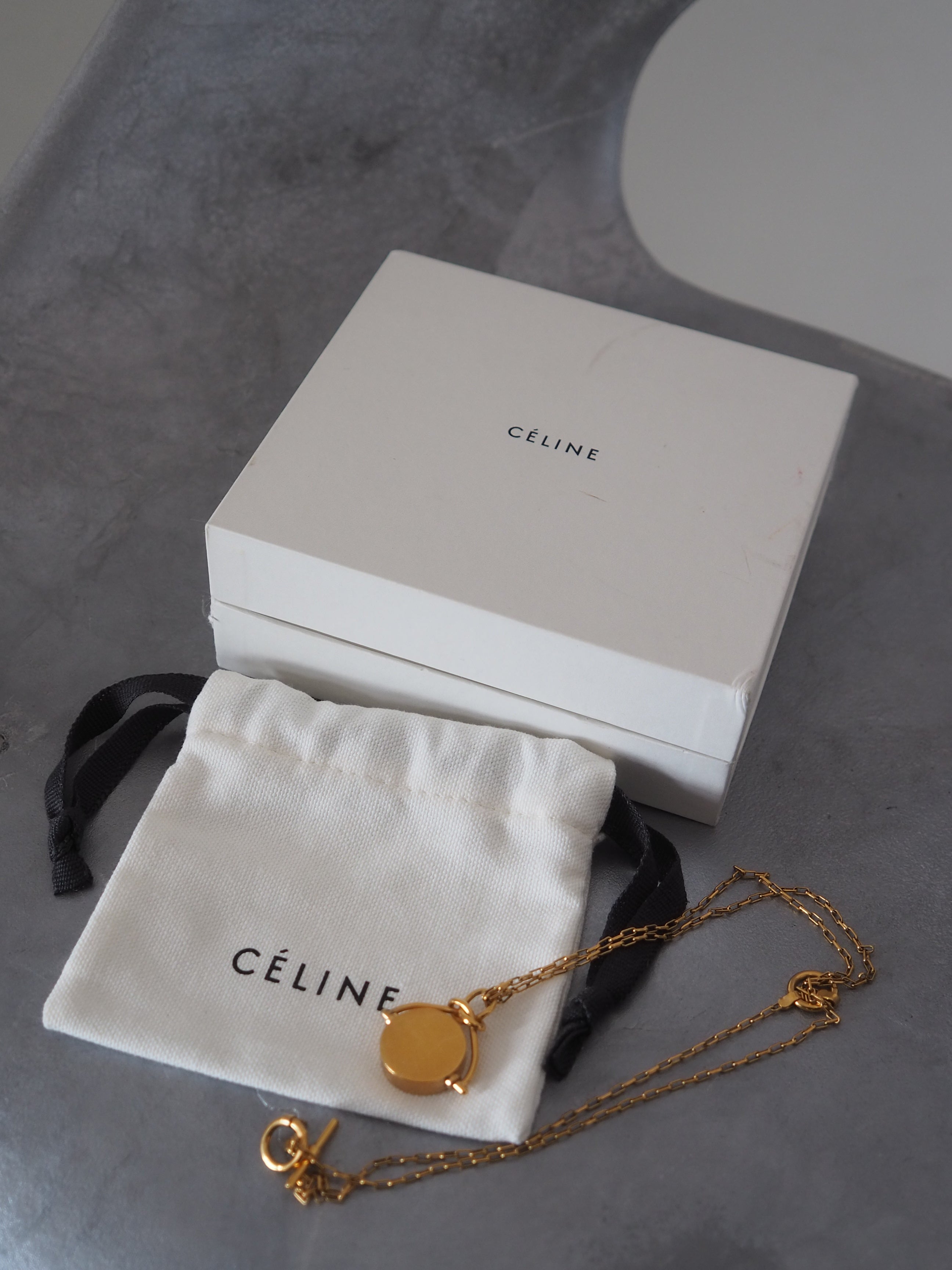 CELINE セリーヌ フィービー期 ノット ネックレス ゴールド チェーン