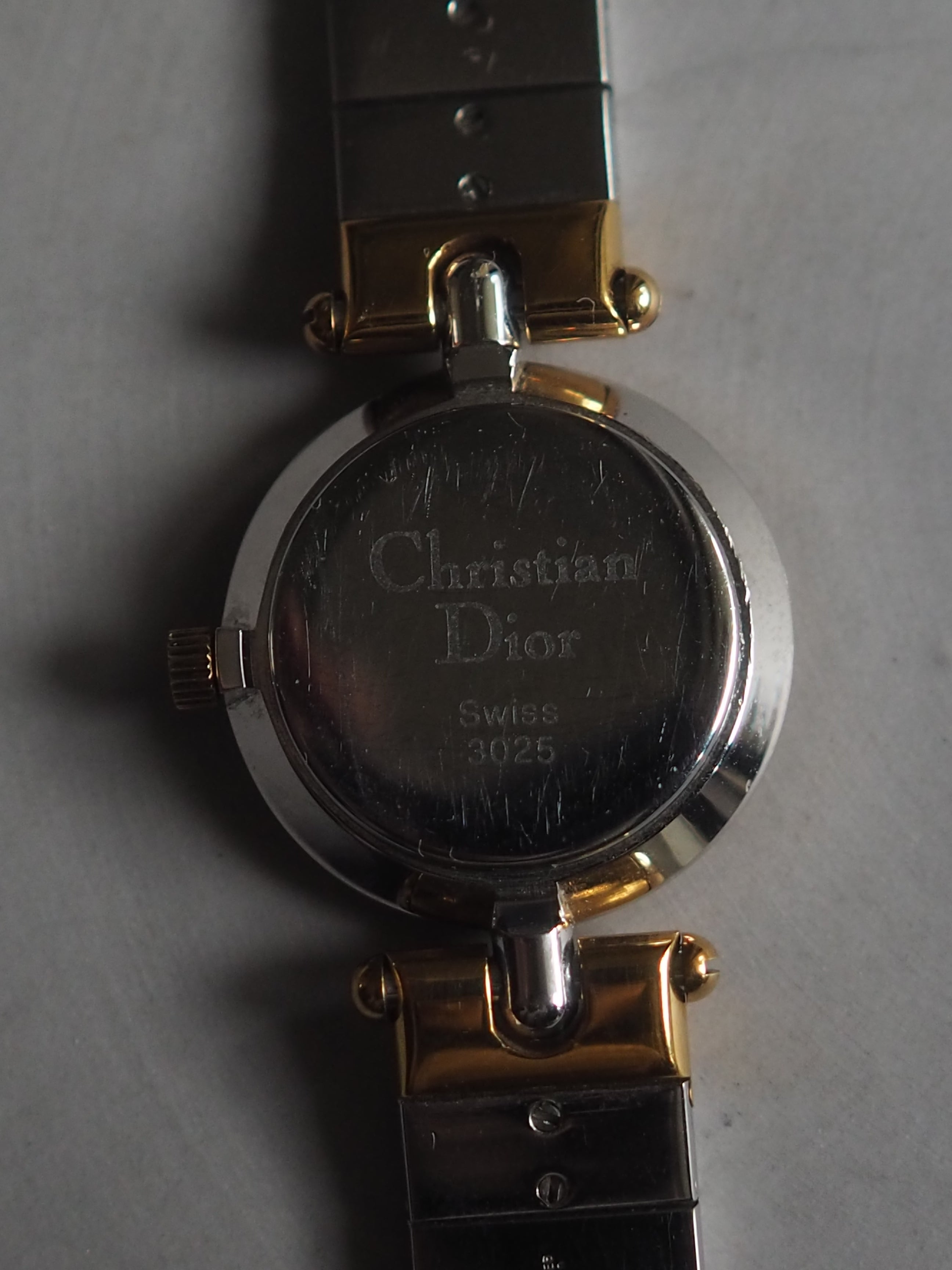 Christian Dior ディオール ラウンド ウォッチ 腕時計 ゴールド