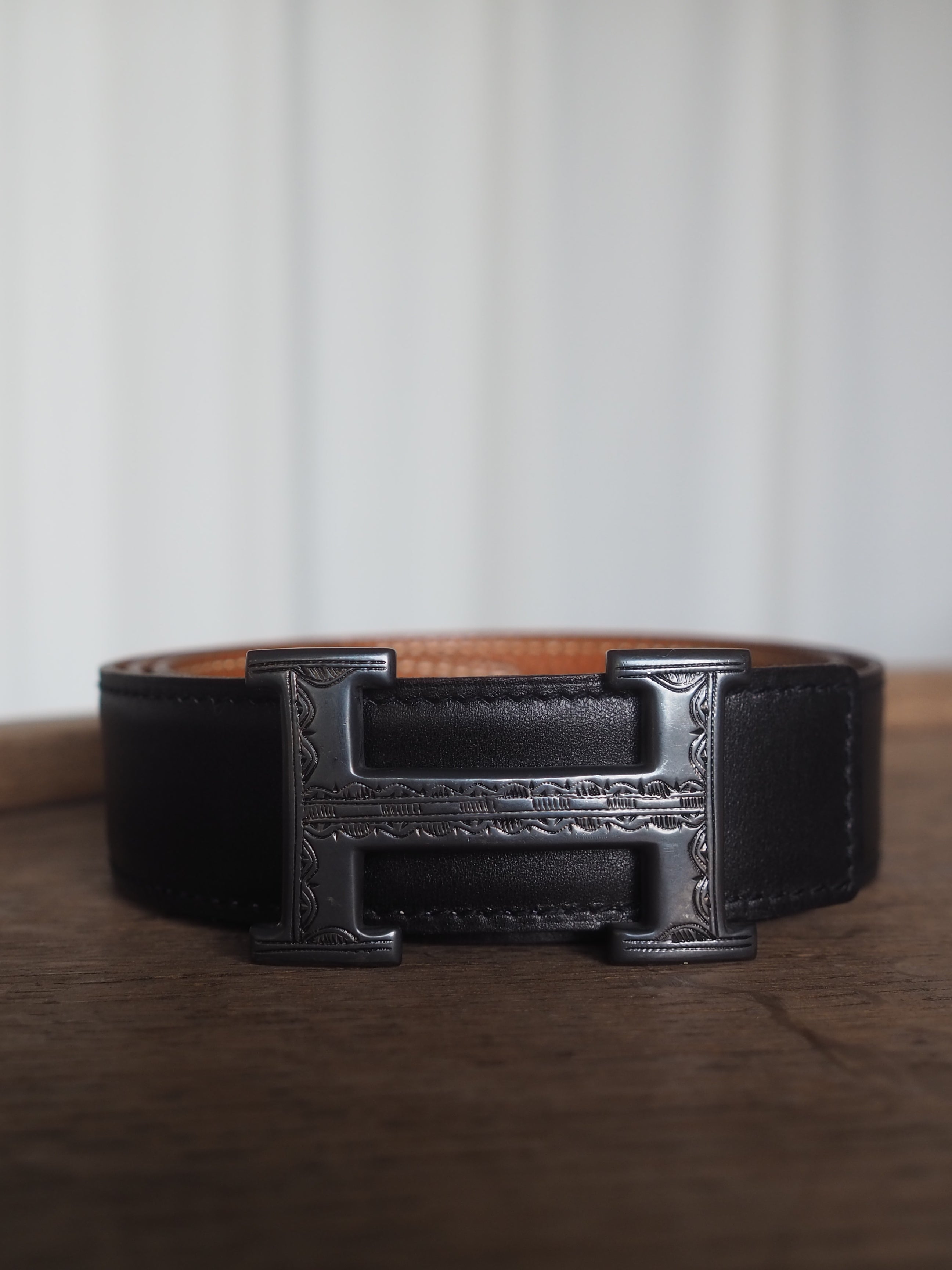 HERMES エルメス トゥアレグ ベルト 80 マルジェラ期 シルバー