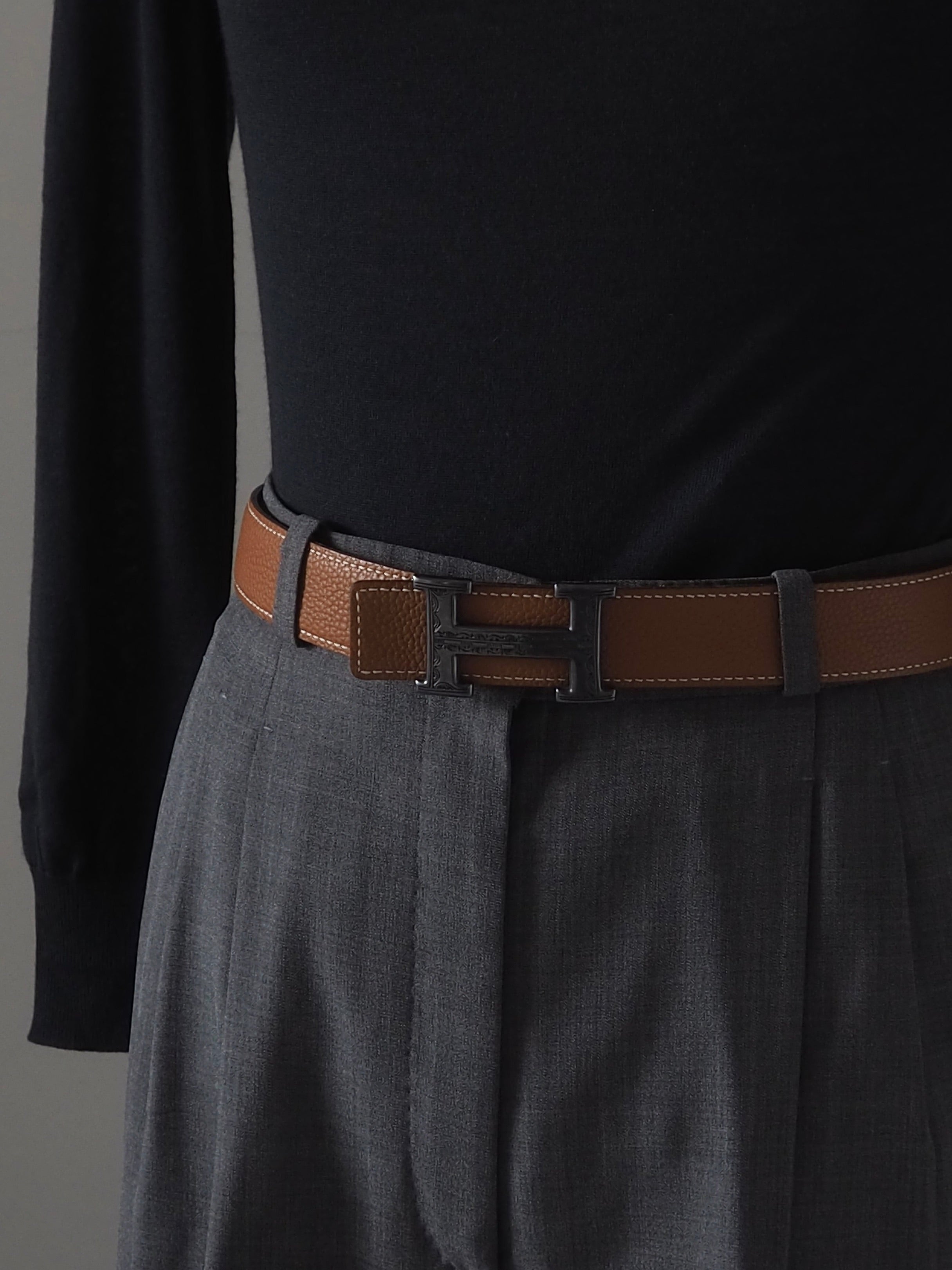 HERMES エルメス トゥアレグ ベルト 80 マルジェラ期 シルバー