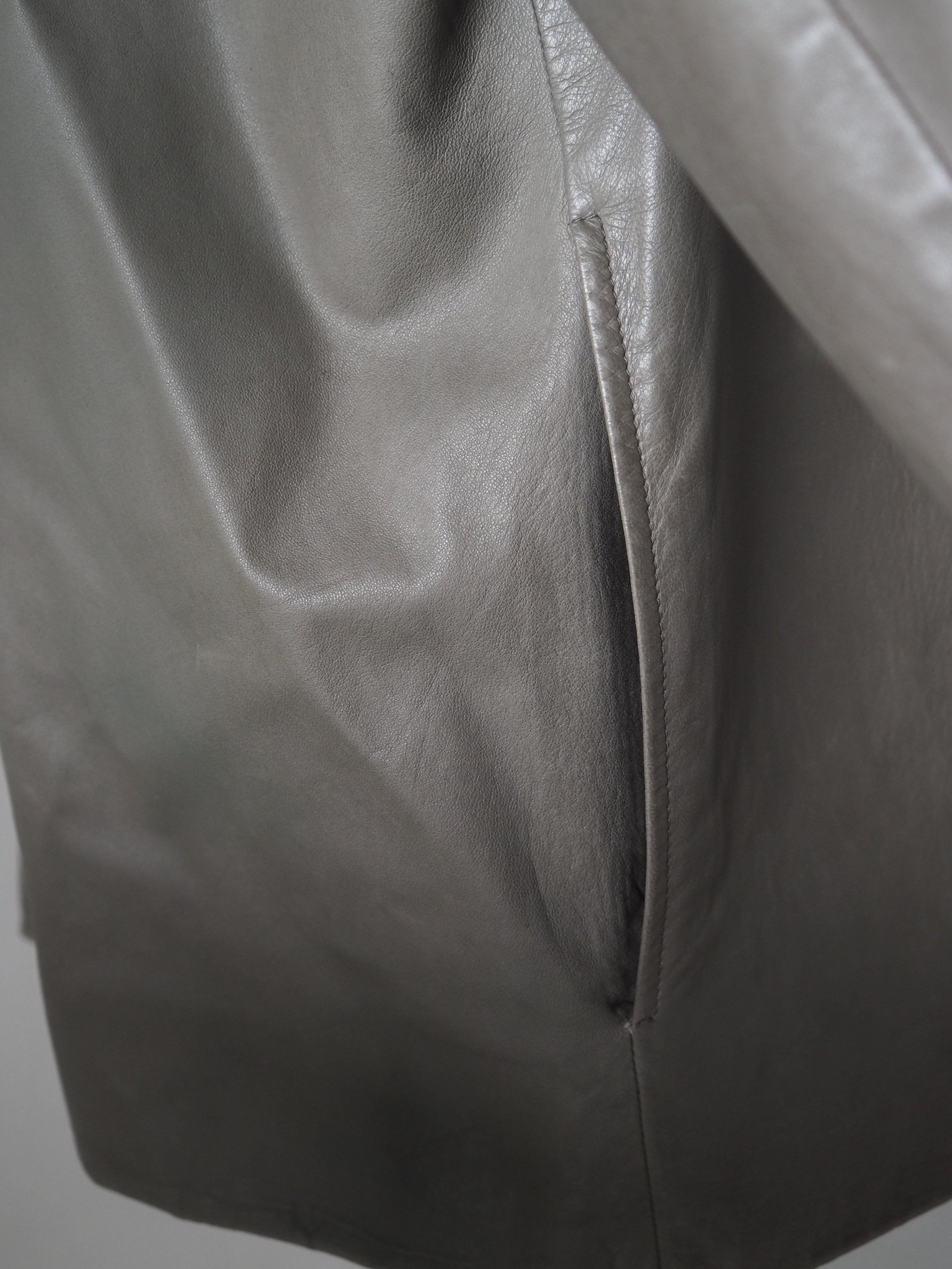 HERMÈS Agneau Lambskin Leather Zip Jacket