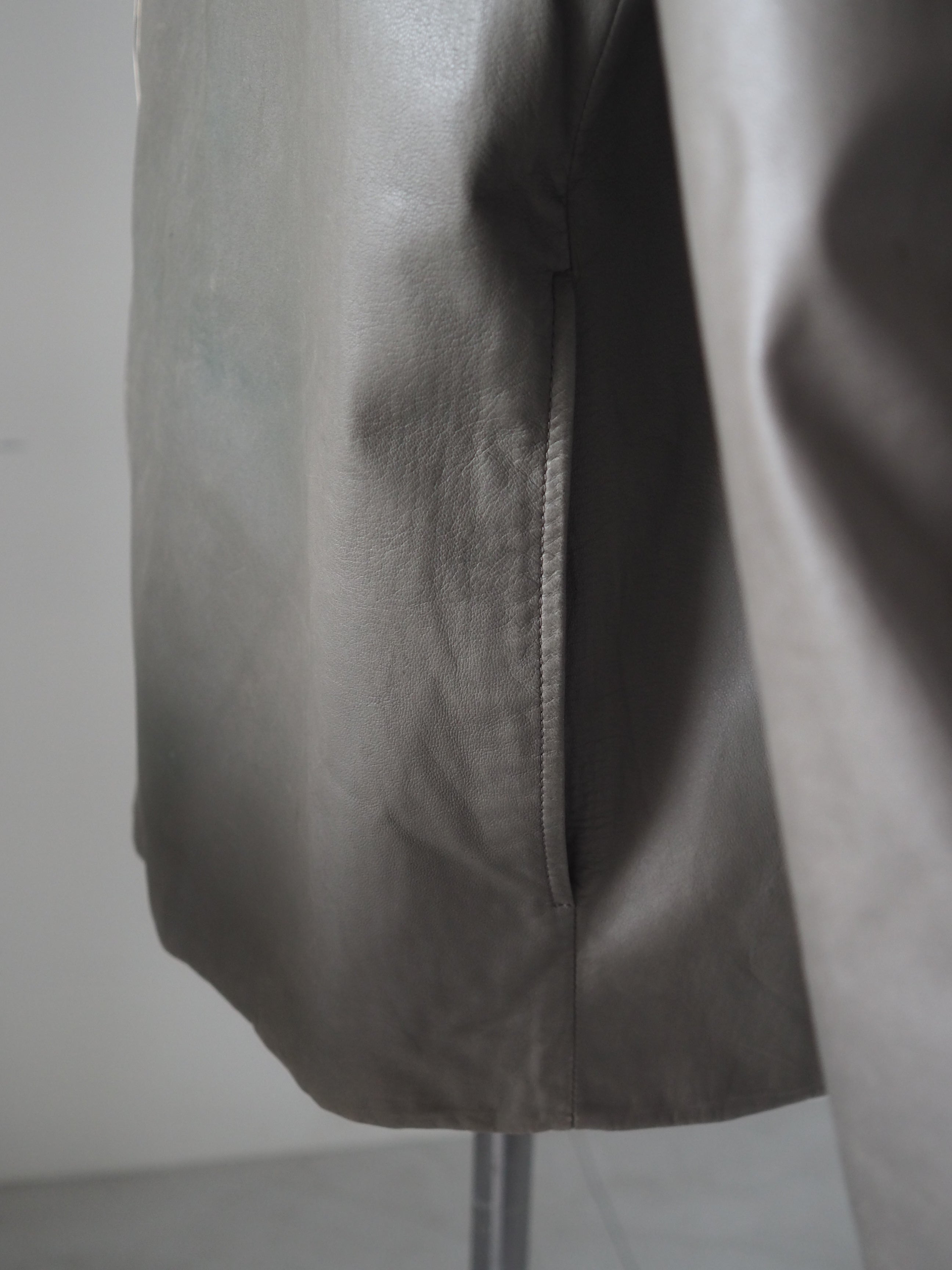 HERMÈS Agneau Lambskin Leather Zip Jacket